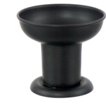 Metal Pillar Candle Holder - Black 3.75" x 3.25"; for candles with a 1.5" diameter
