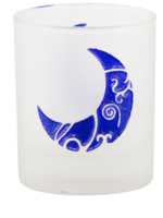Moon Etched Glass Votive Candle Holder Moon Etched Glass Votive Candle Holder