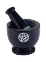 PENTACLE MORTAR & PESTLE 3" diameter, 2.5" tall