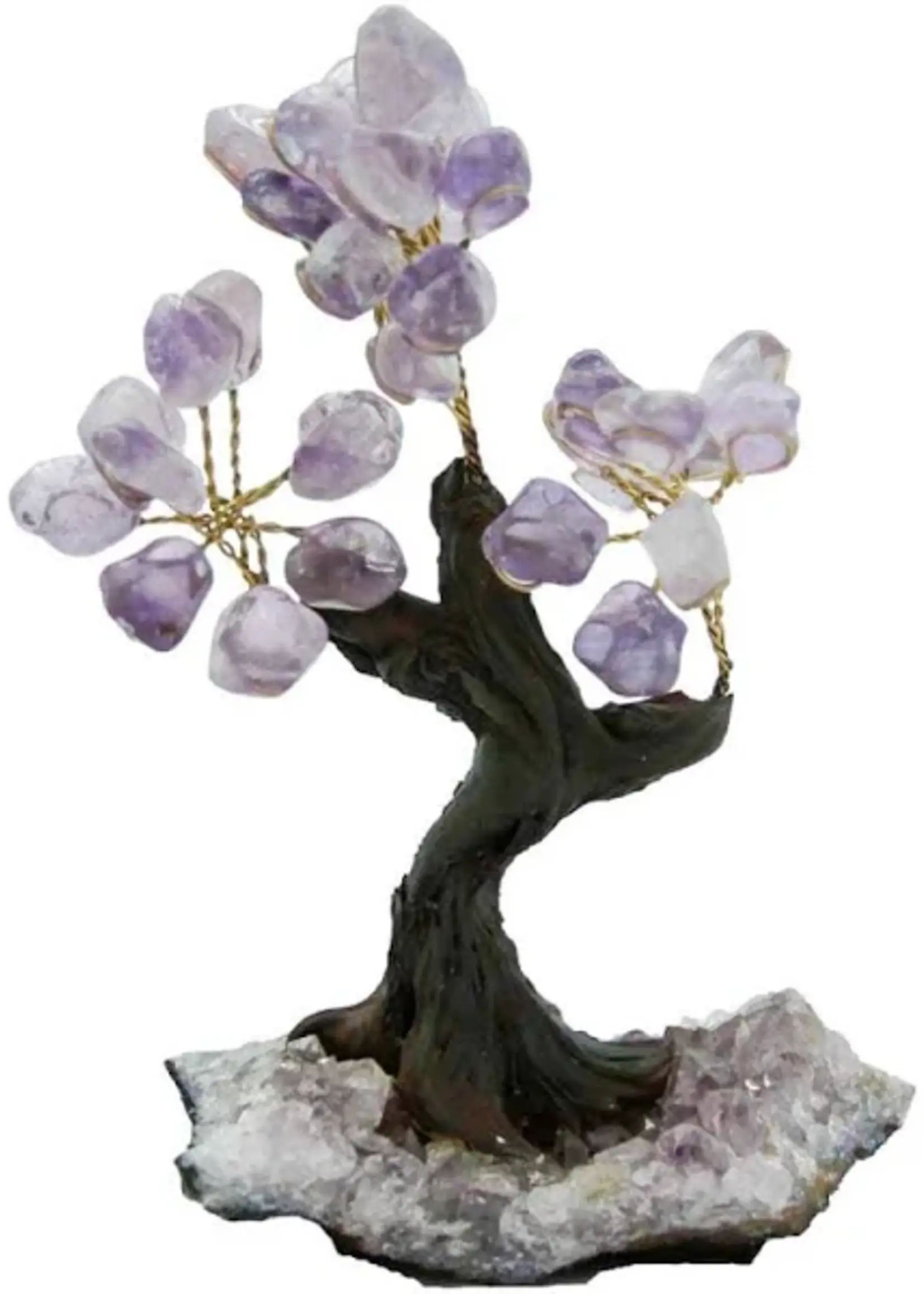Amethyst  Bonsai Tree on Amethyst Base H5"x D1.5"