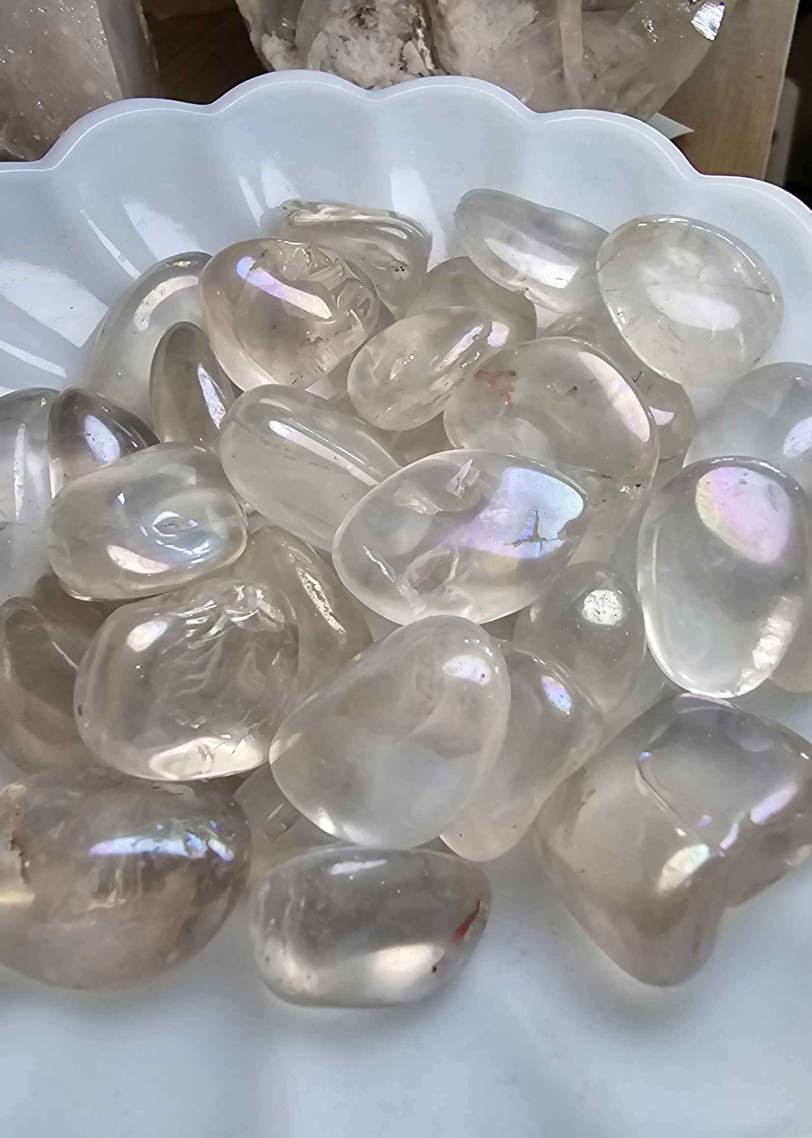 Angel Aura Quartz Tumbled, Medium