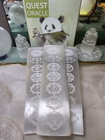 Selenite Chakra Charging Plate  L6"x W1.75"