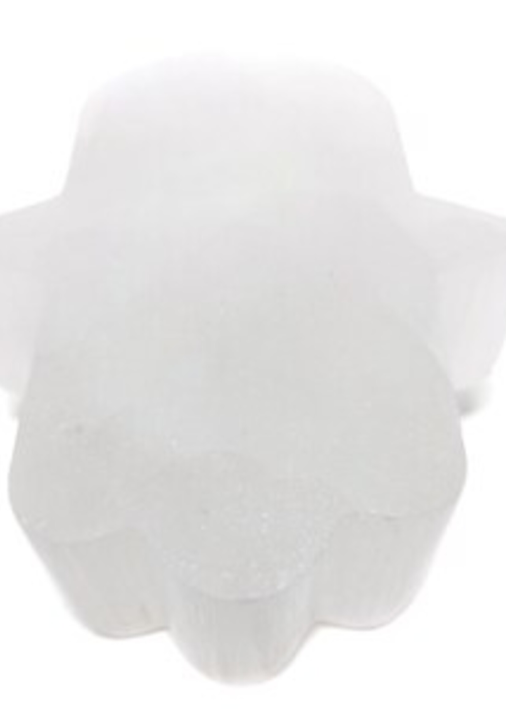 Protection Hamsa Eye Selenite  Votive /Tealight Candle Holder  L4.5" x W 3.5" x D 1.5"
