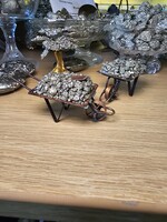 Pyrite Wheelbarrow  H1.5" x L3"X W1.5"
