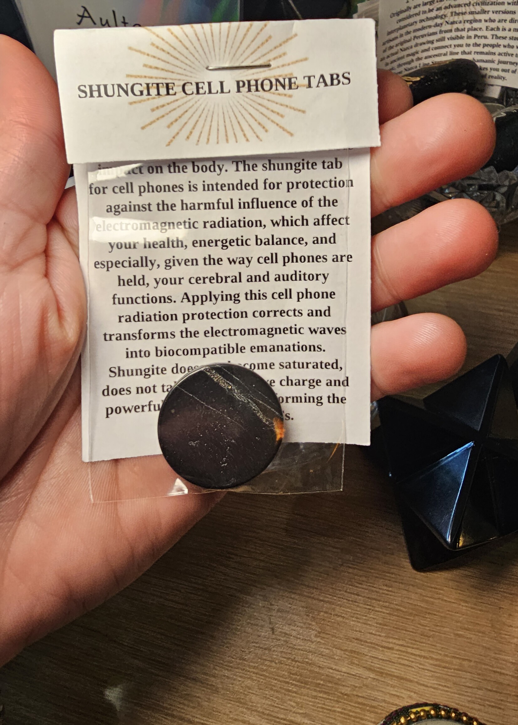 Shungite Cell Phone Tab (Rectangle) , EMF Blocker