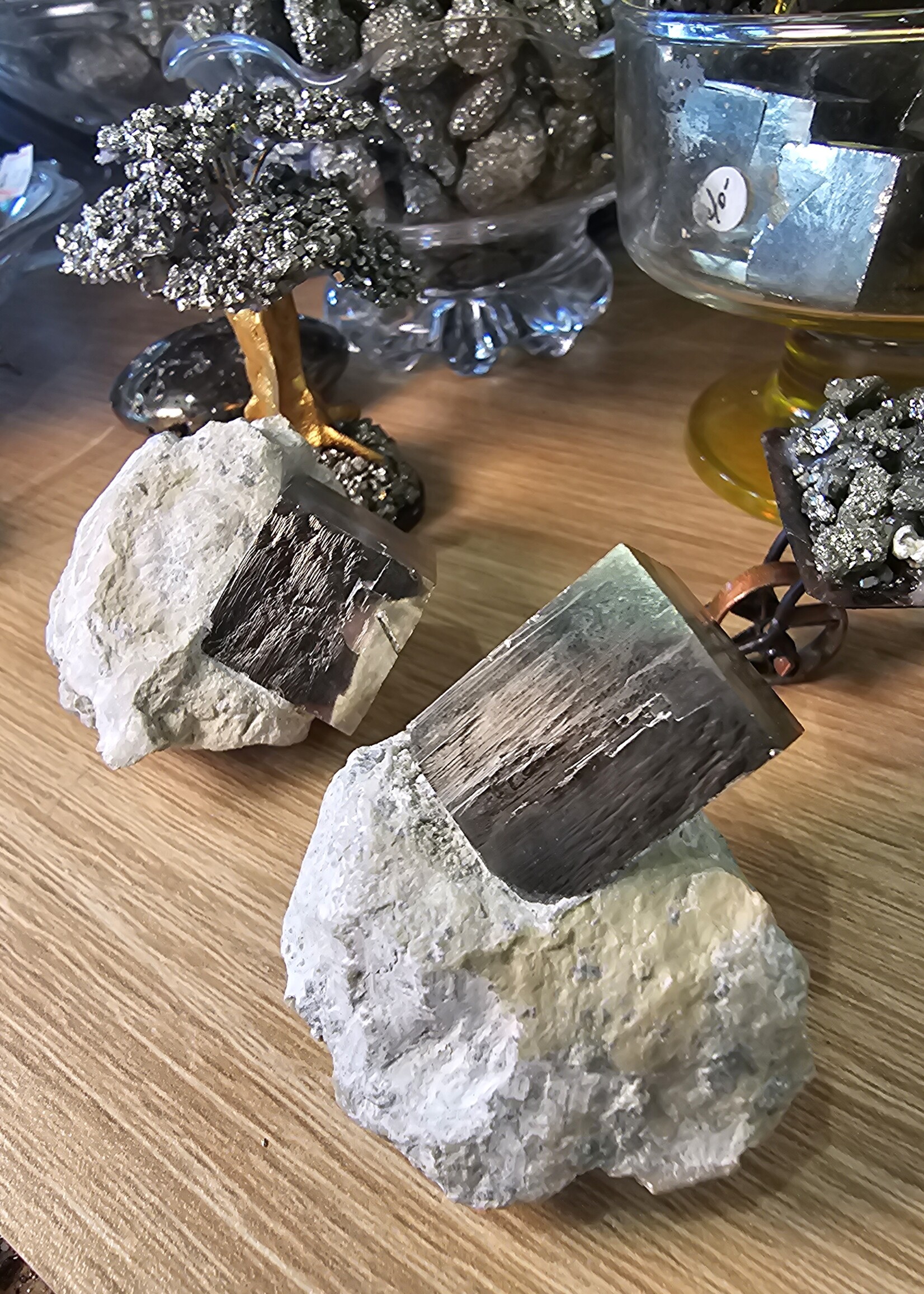 Pyrite Natural Cube in Matrix (Navajun Spain) H2"xL2"x D2"