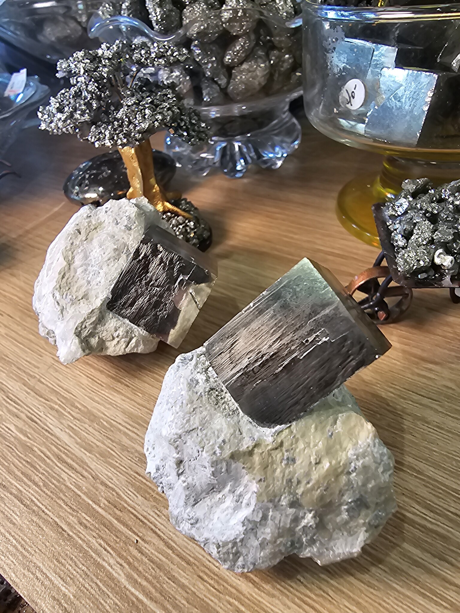 Pyrite Natural Cube in Matrix H2