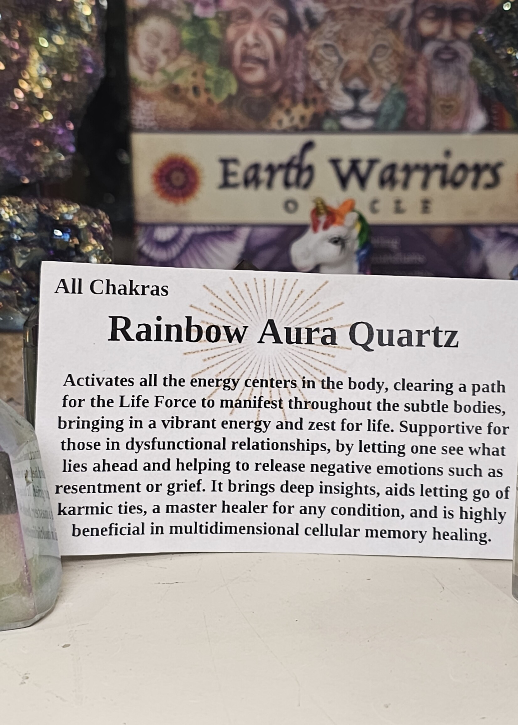 Rainbow Aura Quartz Tower