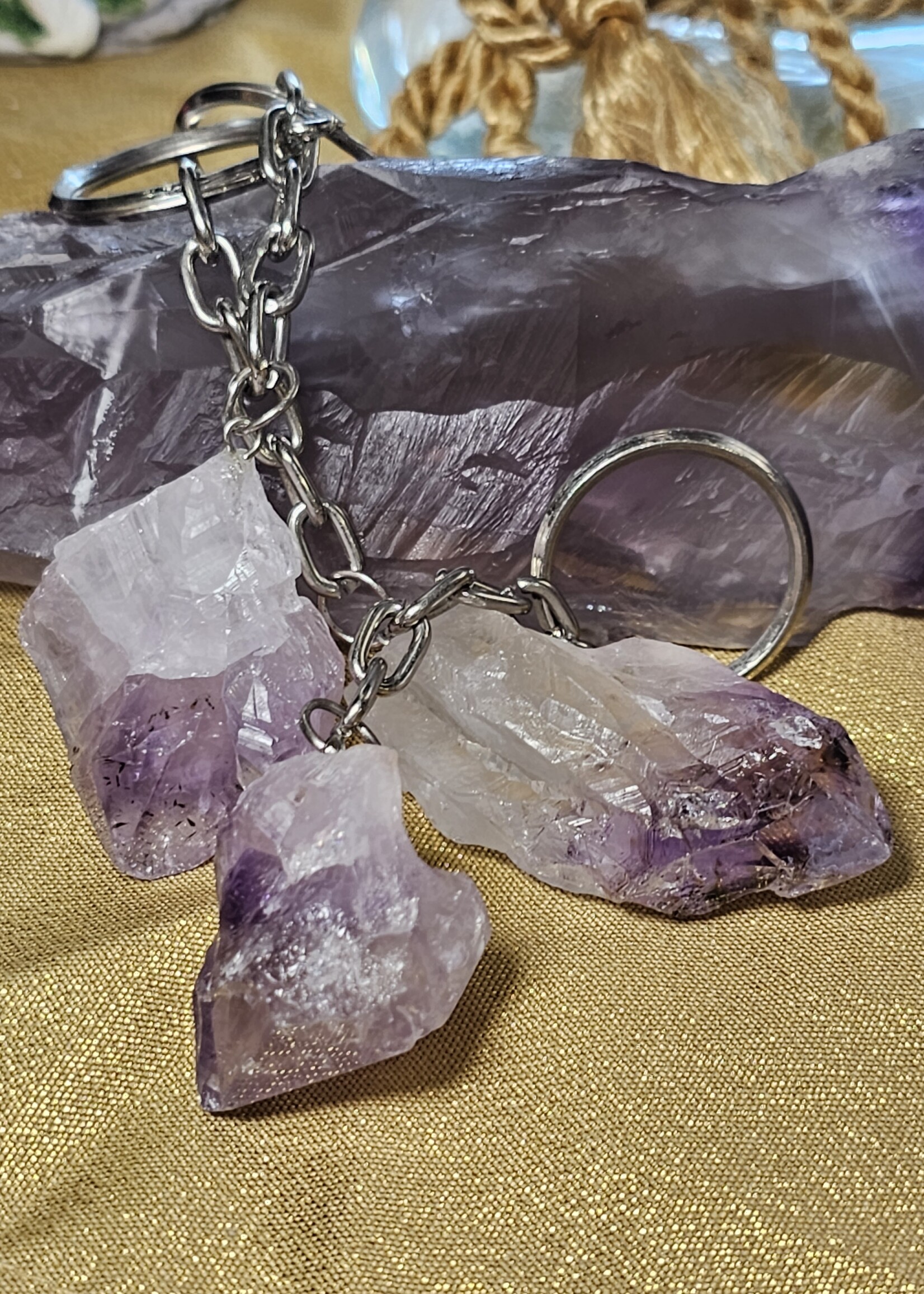 Amethyst Point Keychain