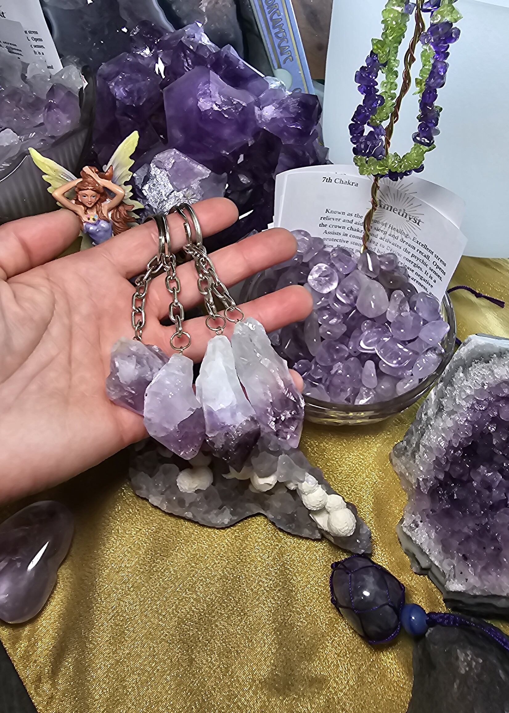 Amethyst Point Keychain