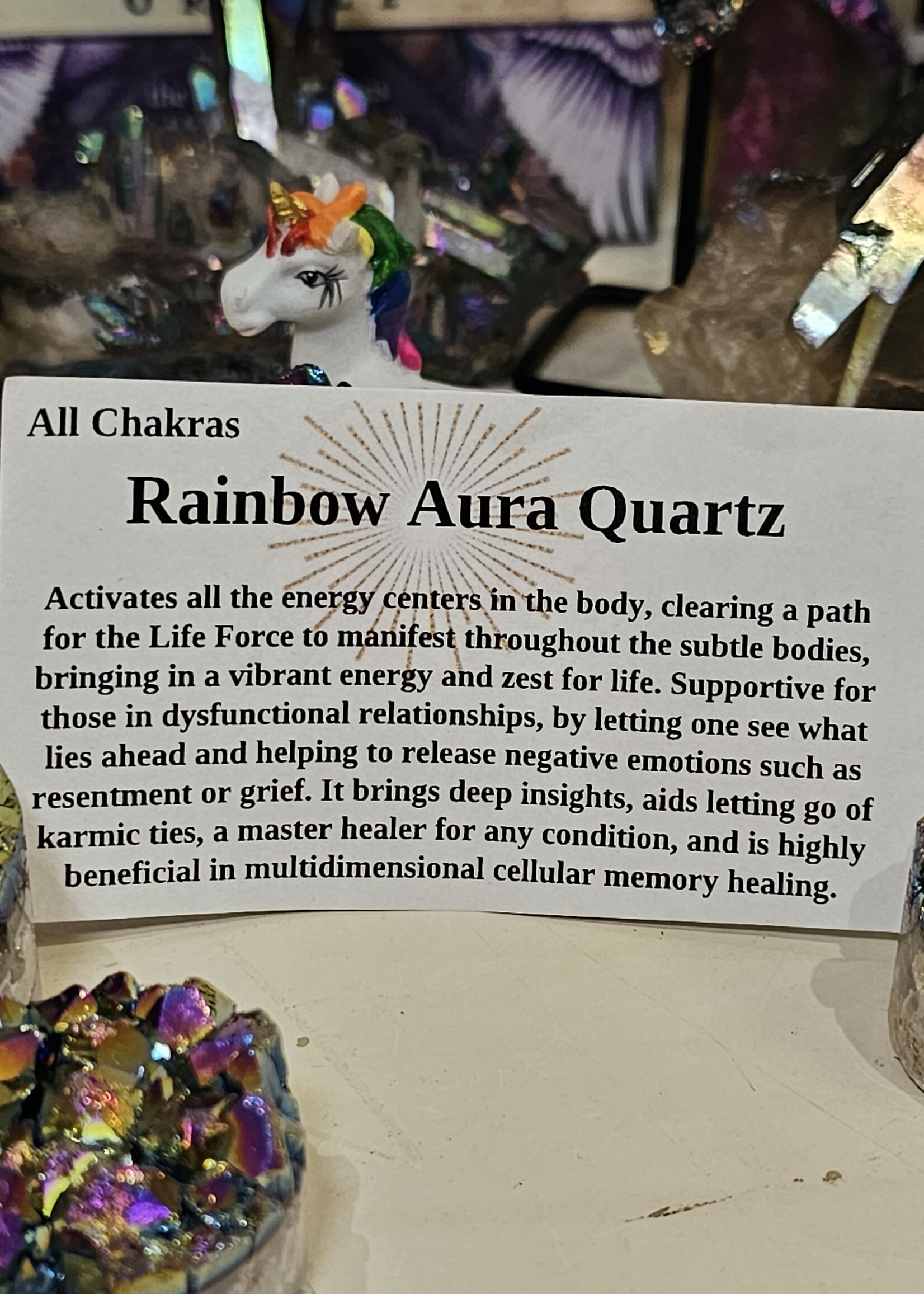 Rainbow Aura Amethyst Cylinder D1.5"x H1-1.5"