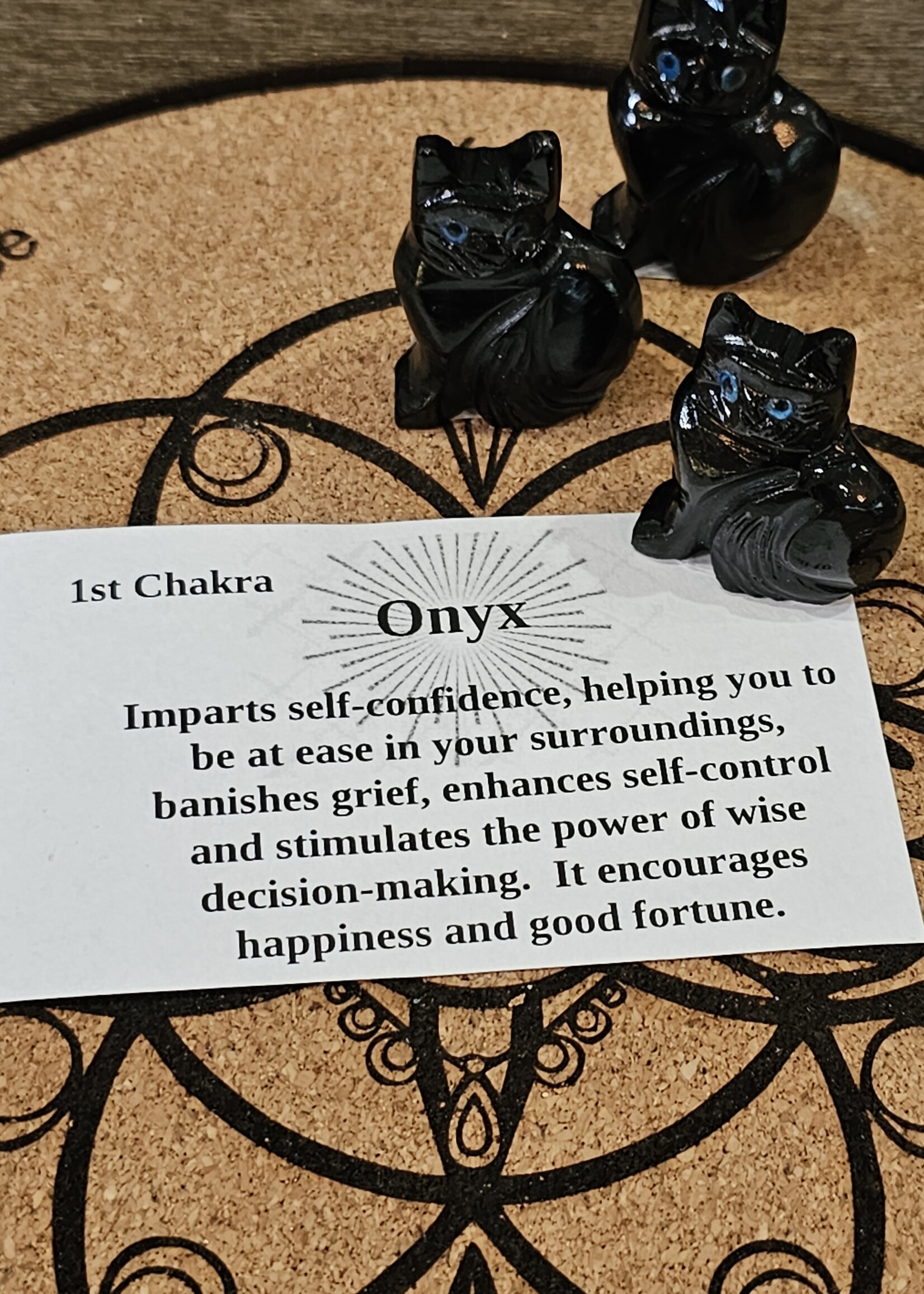 Cat Onyx Carving 1.5" x 1"