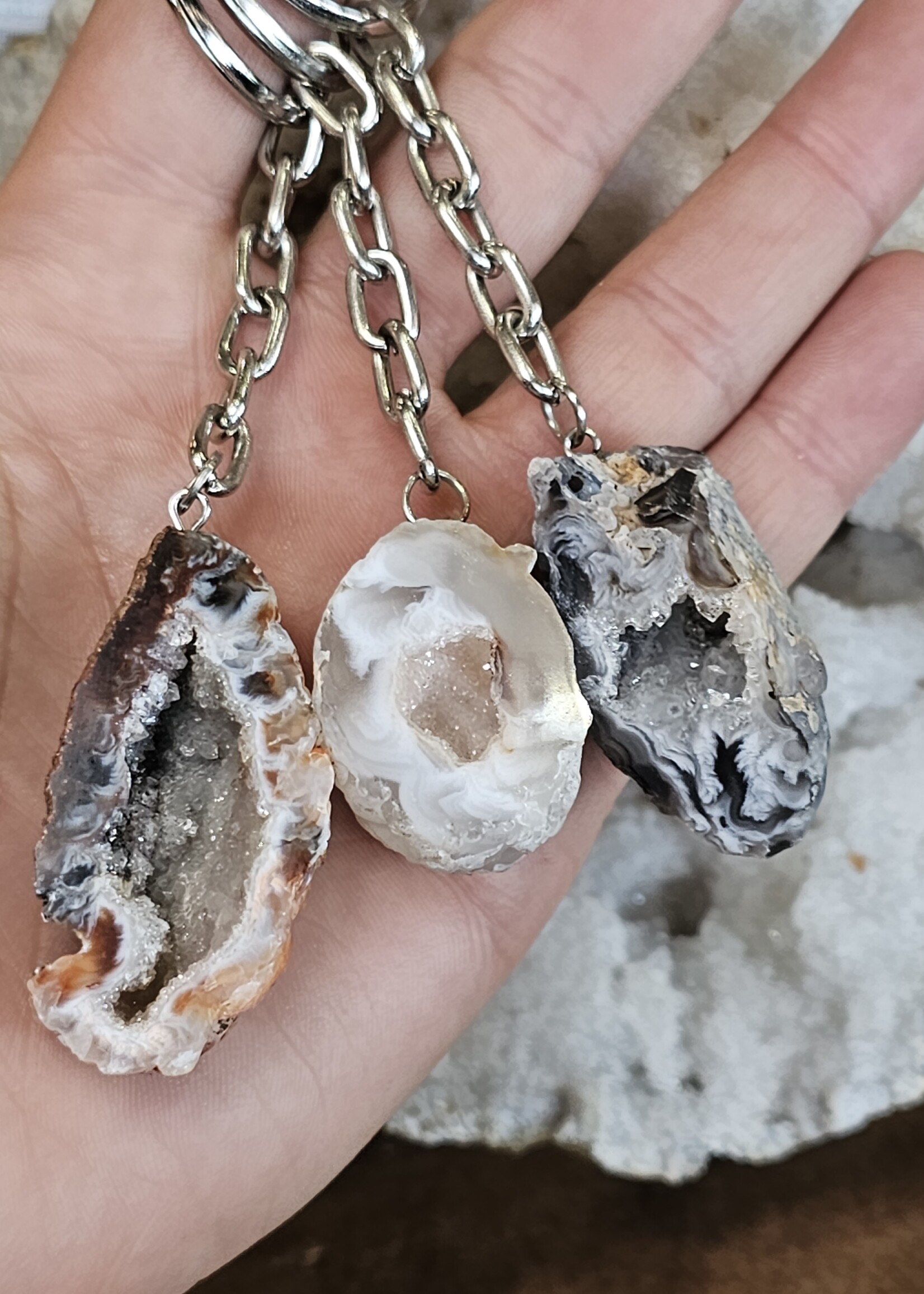 Geode Keychain