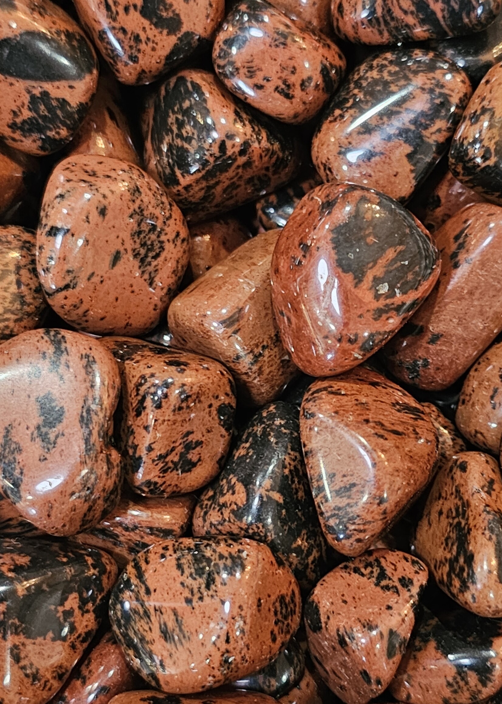 Mahogany Obsidian Tumbled, Medium