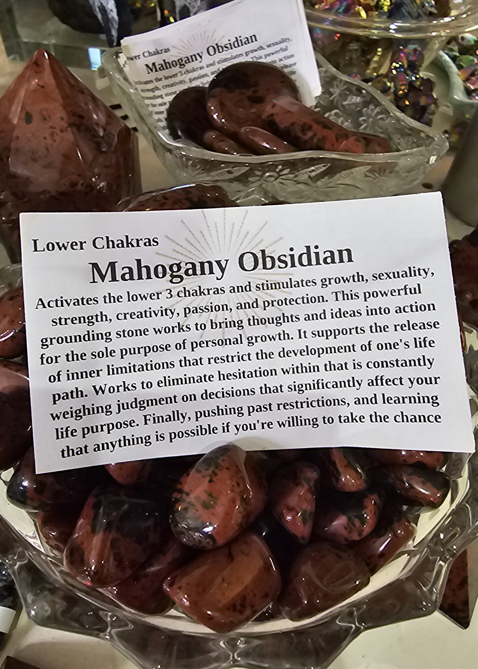Mahogany Obsidian Tumbled, Medium