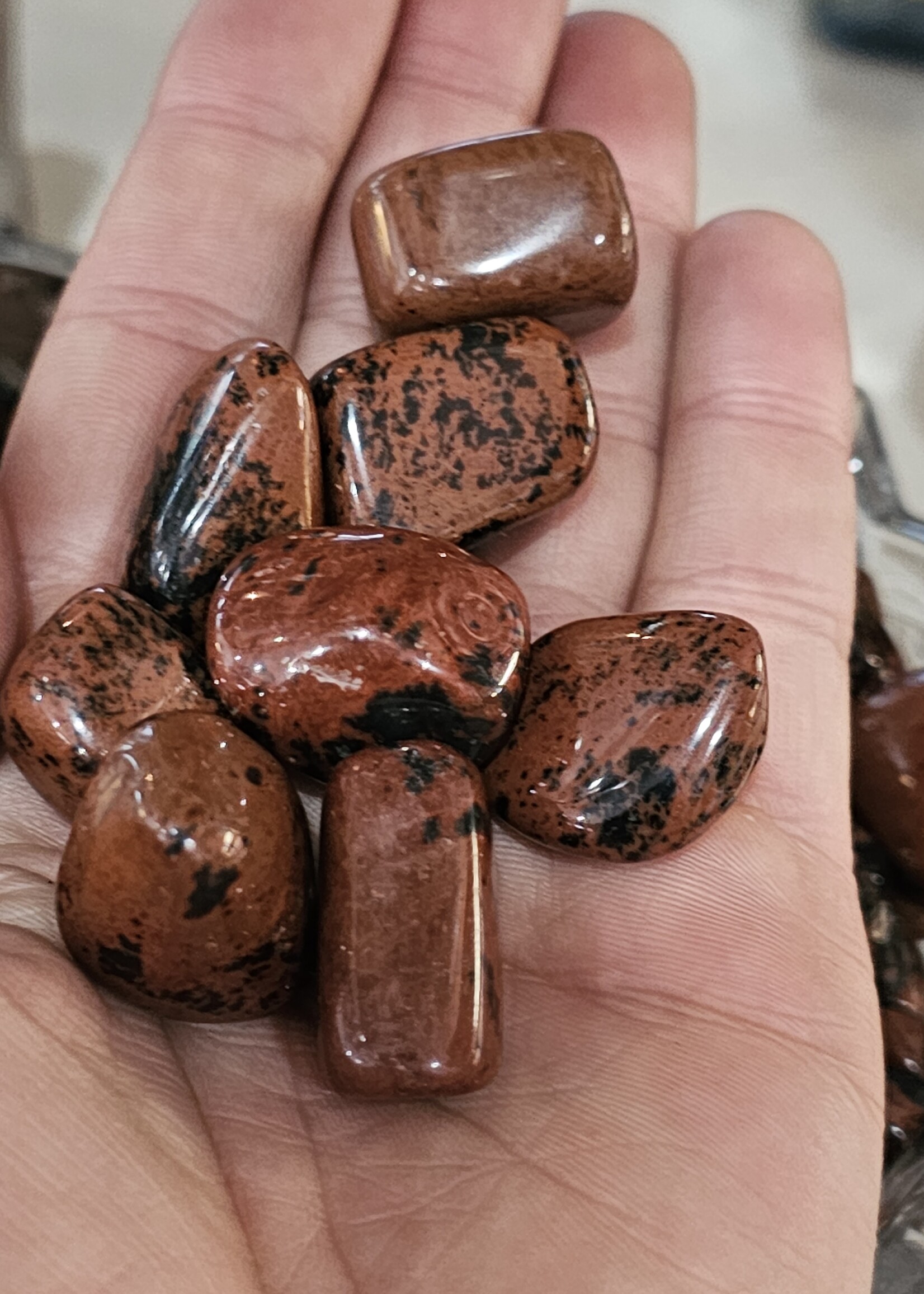 Mahogany Obsidian Tumbled, Medium