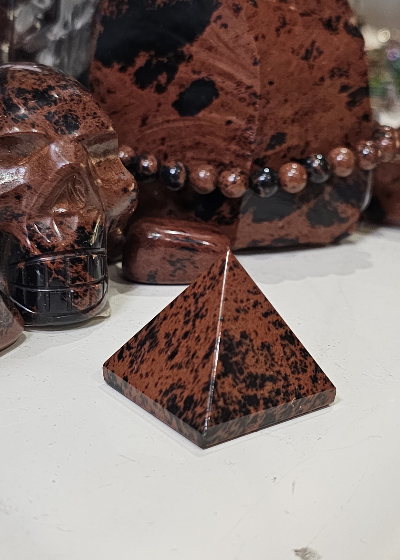 Mahogany Obsidian Pyramid