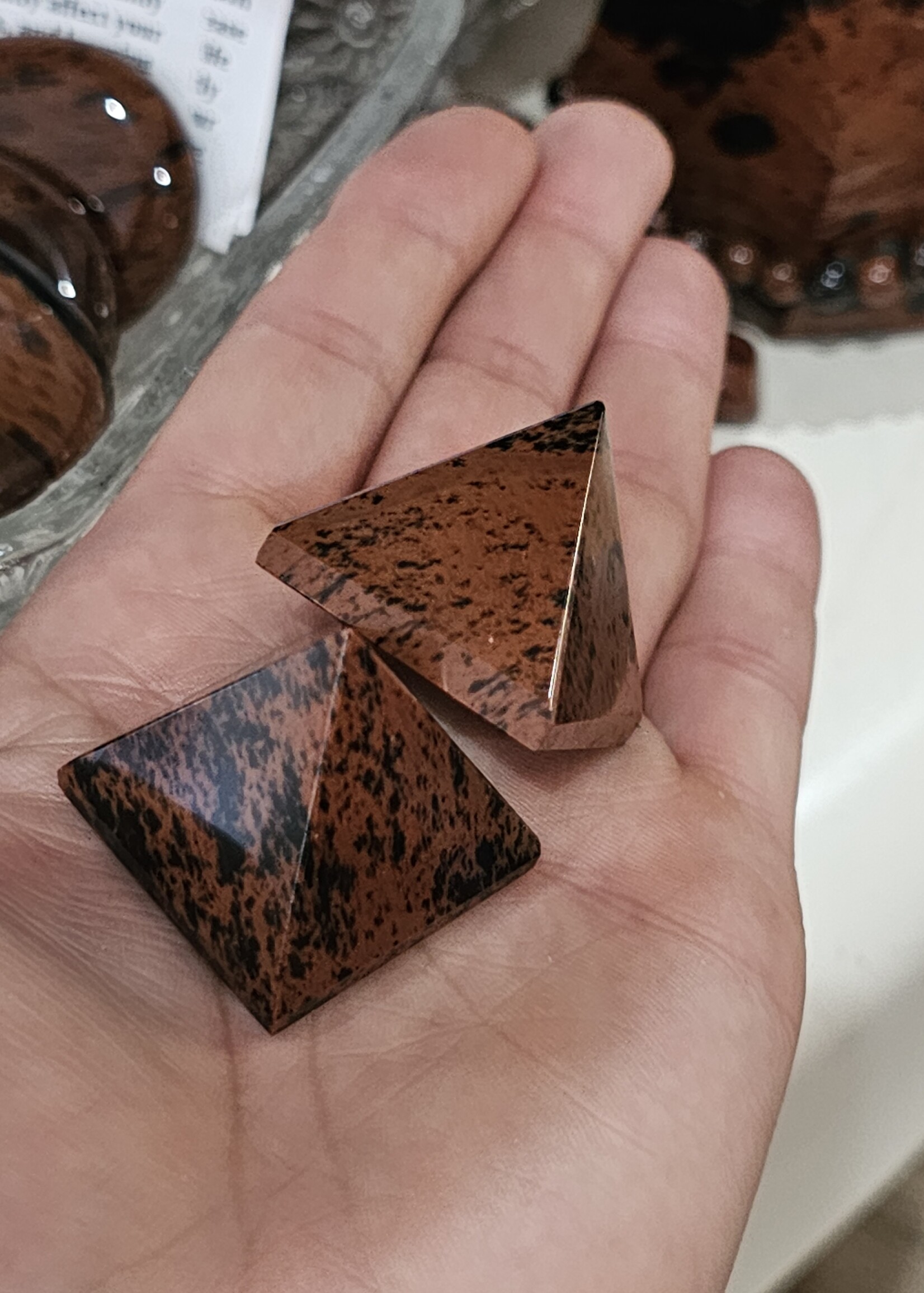 Mahogany Obsidian Pyramid