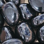 Black Obsidian Tumbled Med