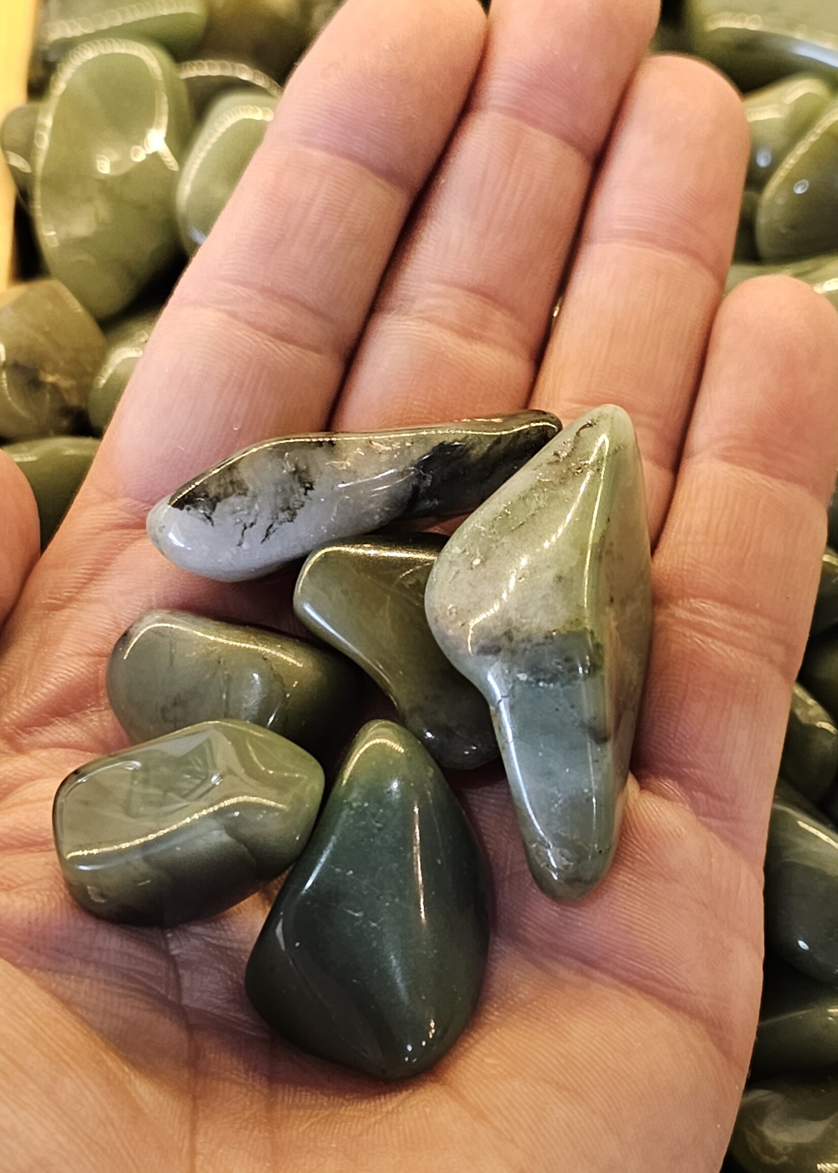 Green Chert Tumbled, Medium