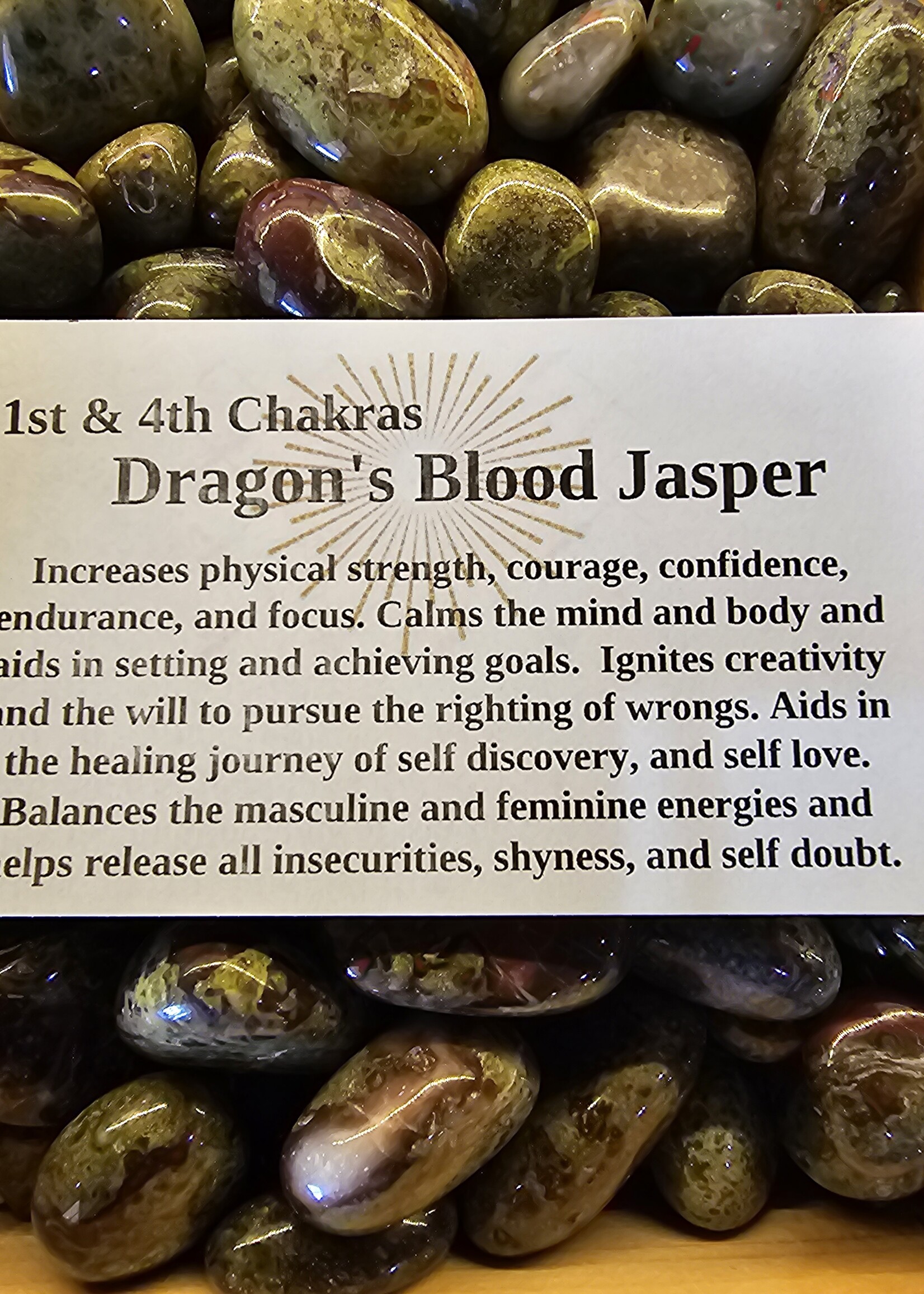 Dragon Blood Jasper Tumbled, Medium