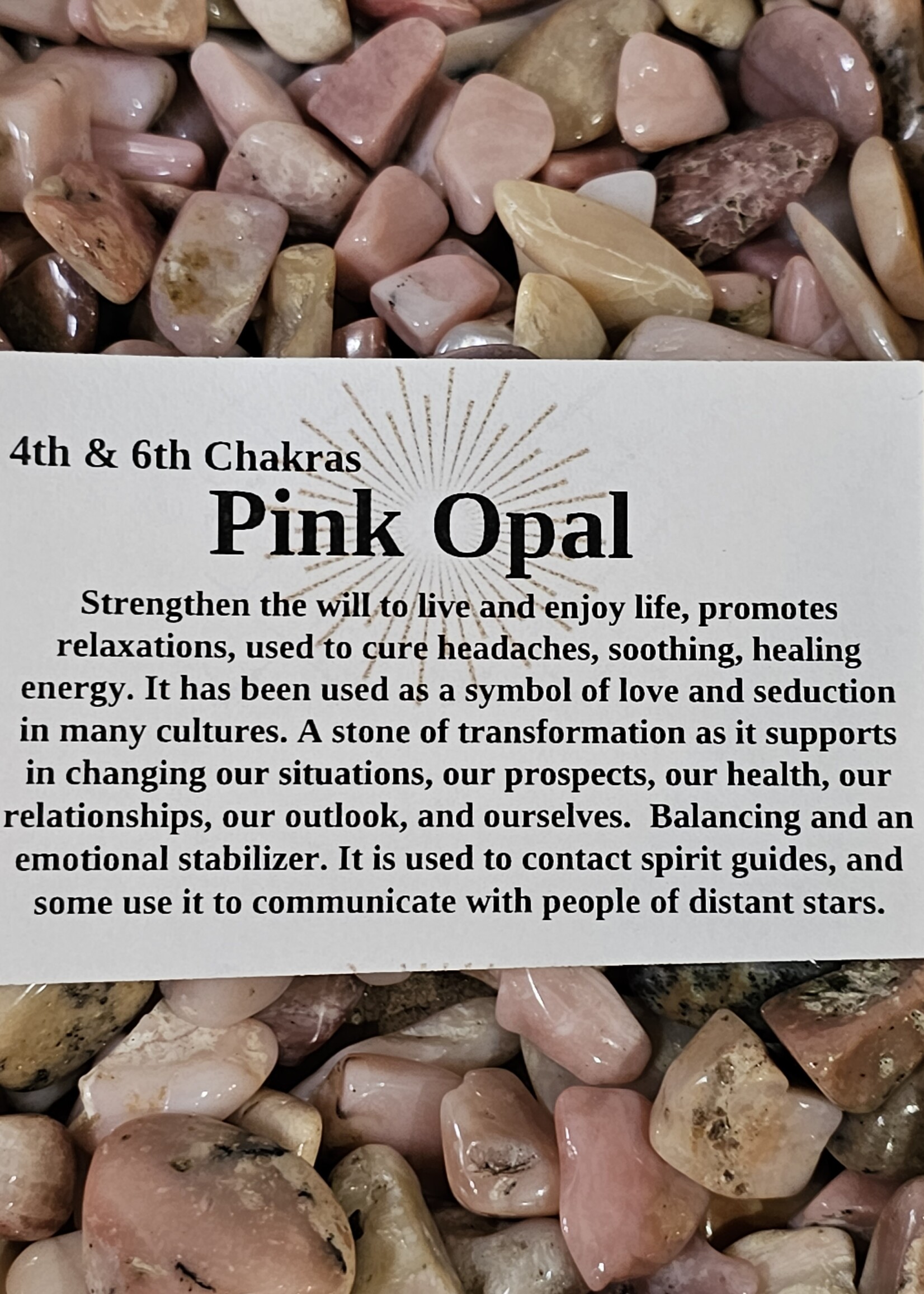 Pink Opal Tumbled, Peru