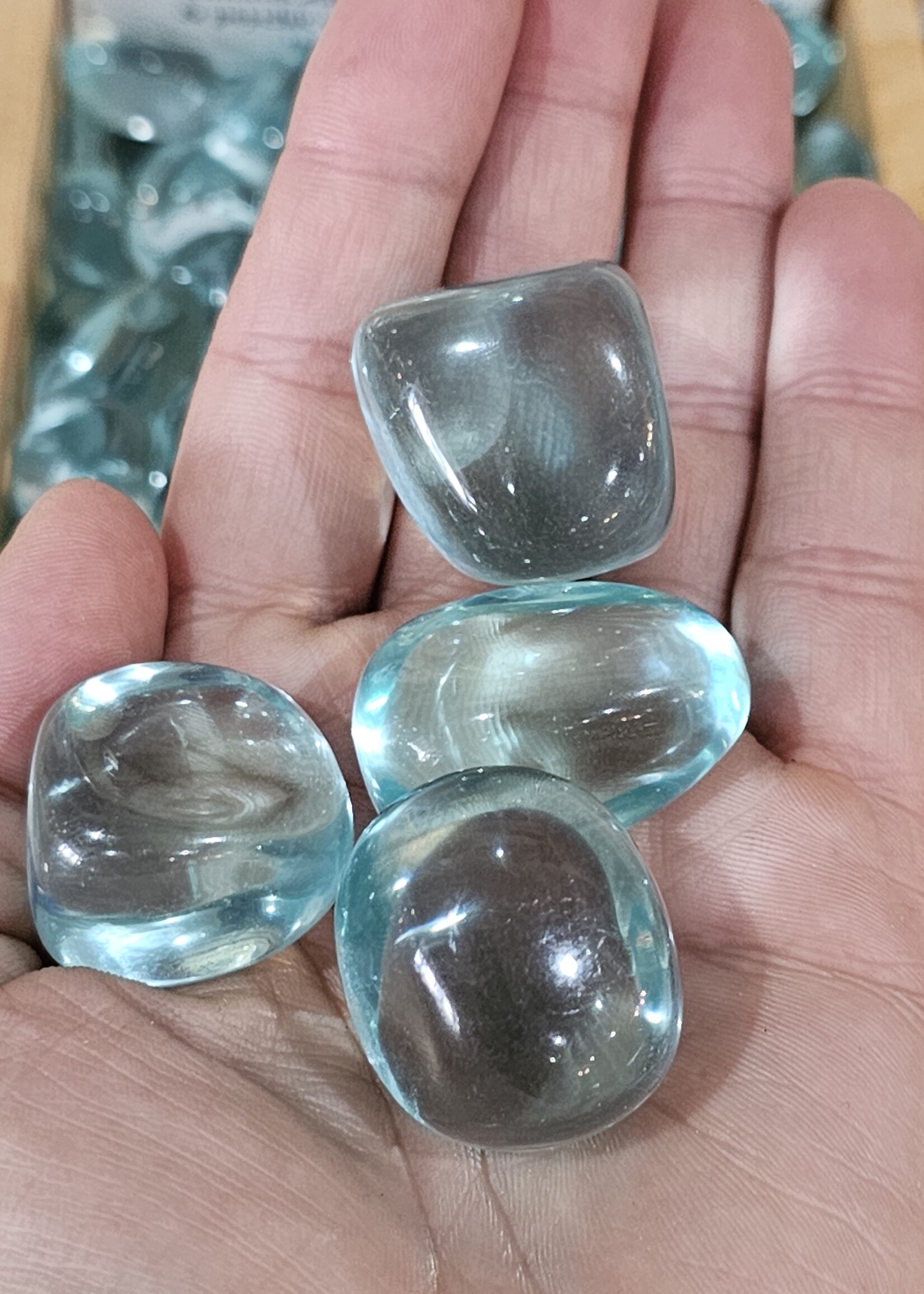 Blue Obsidian Tumbled (man made)