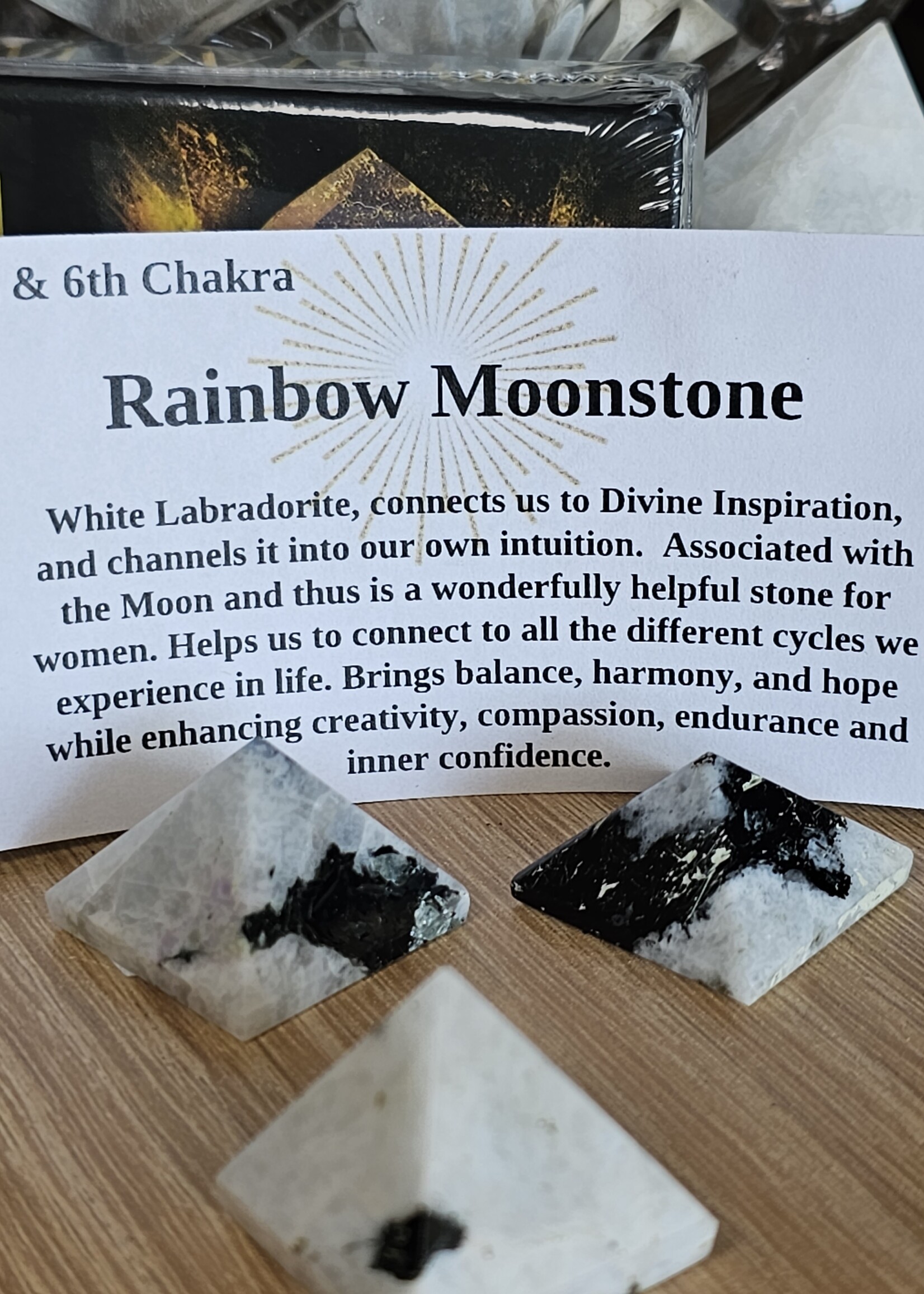 Rainbow Moonstone Pyramid 1" Base