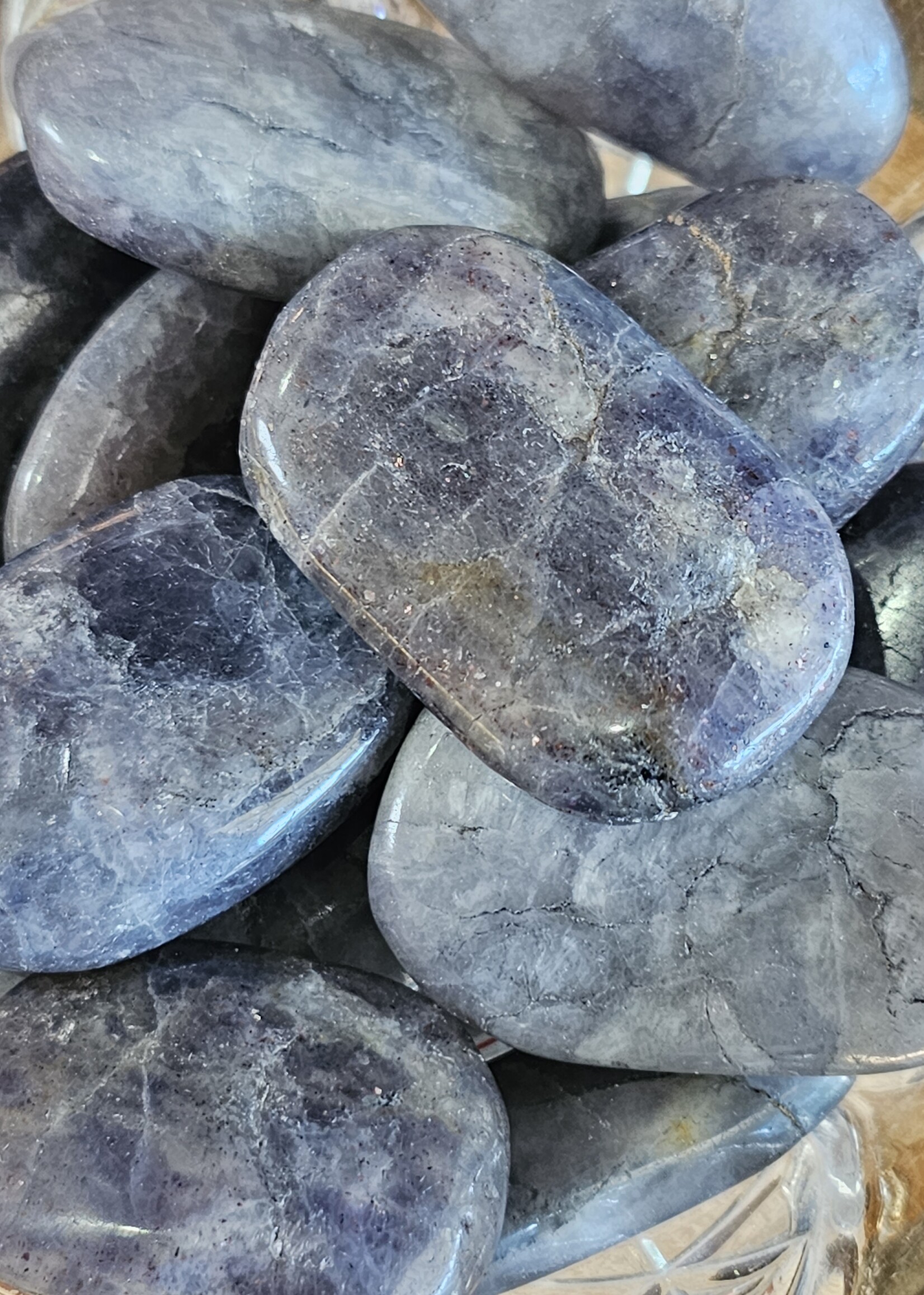Iolite Worry Stone 2" x 1"