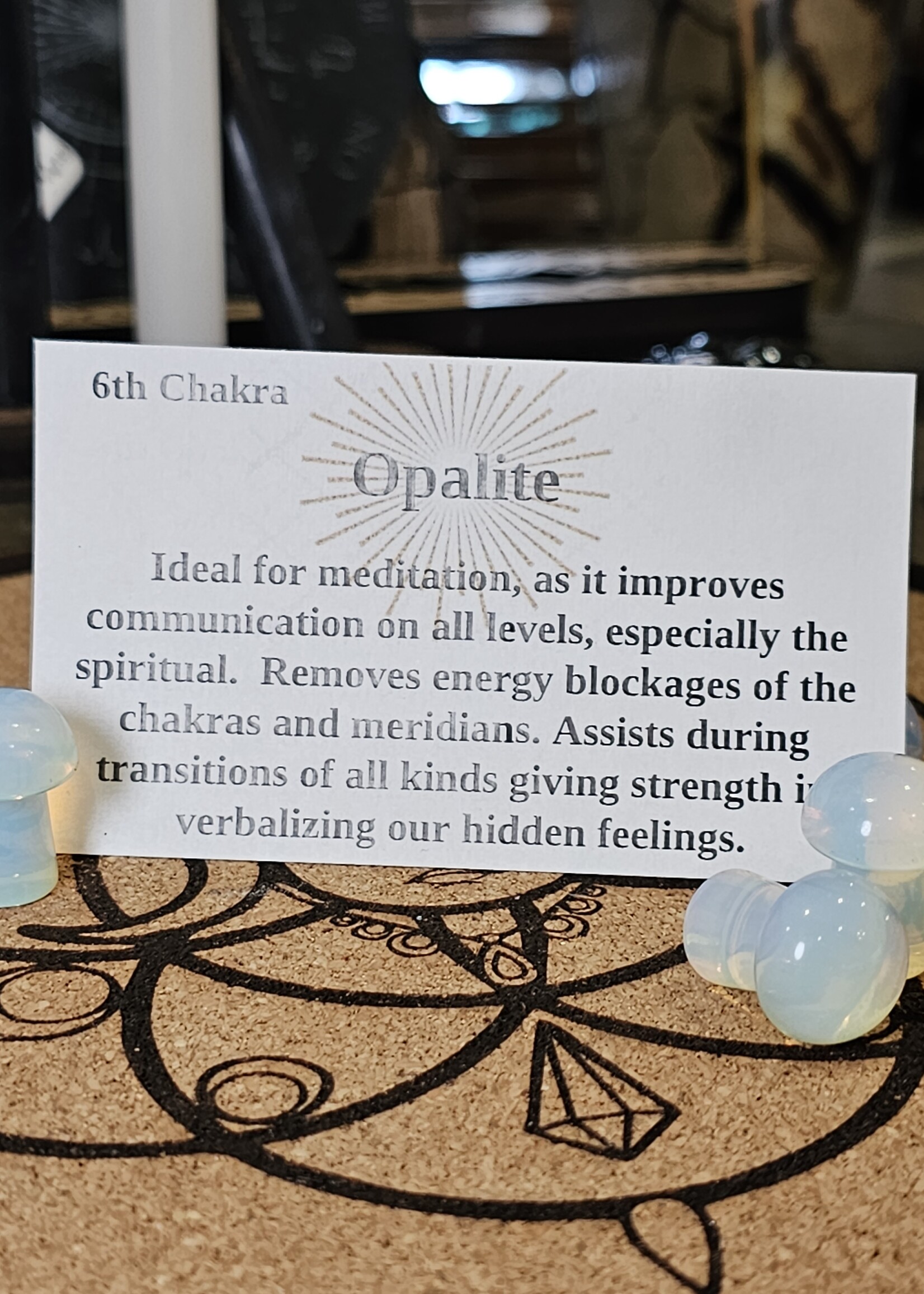 Opalite Mushroom 1"