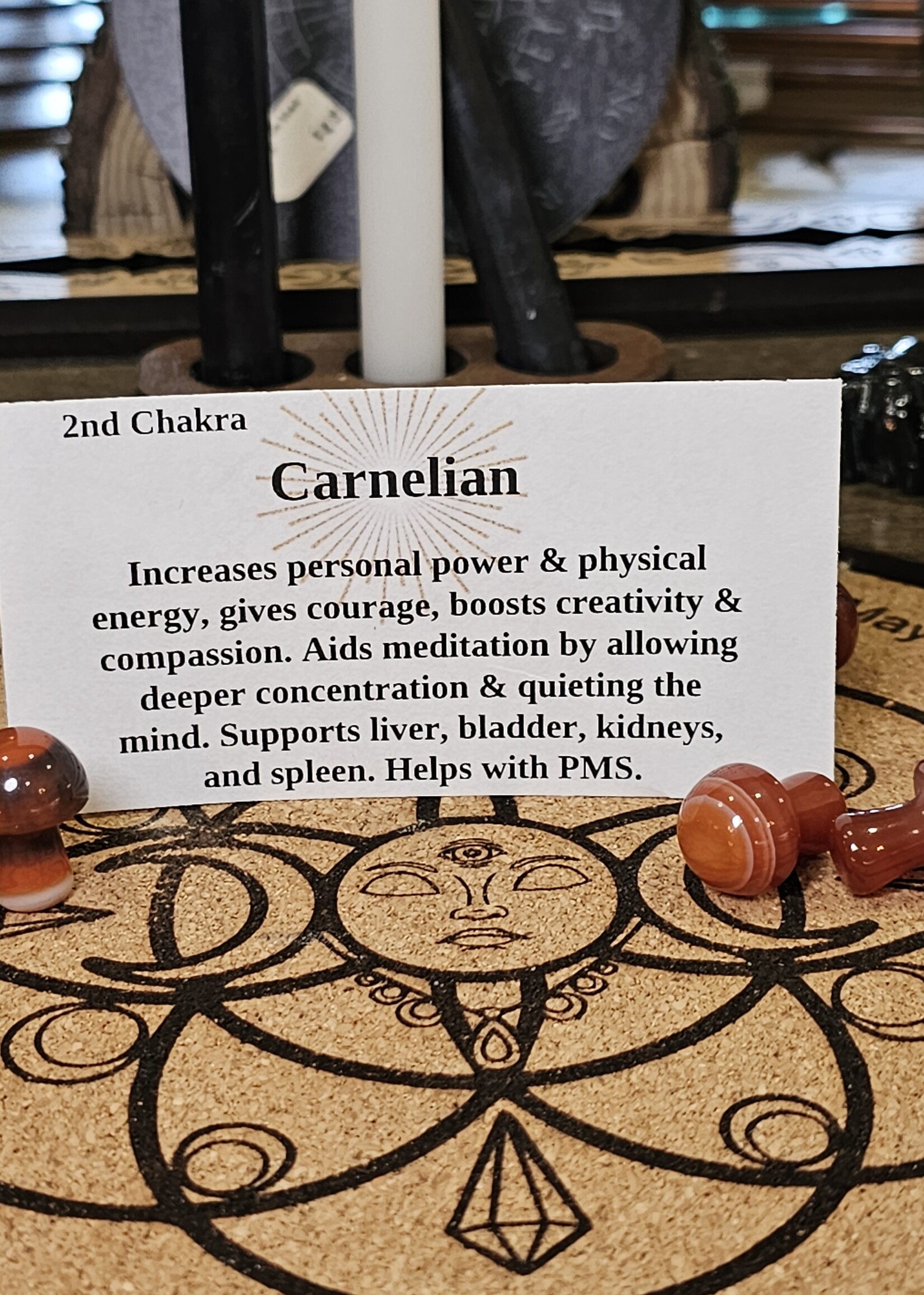 Carnelian Mushroom 1"