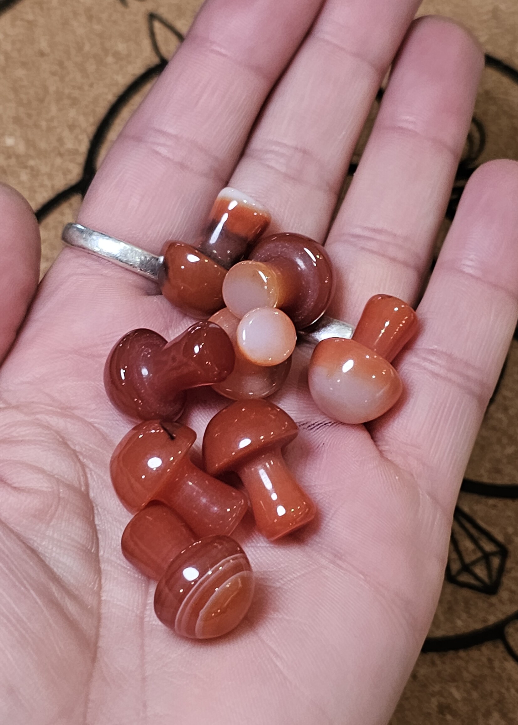 Carnelian Mushroom 1"