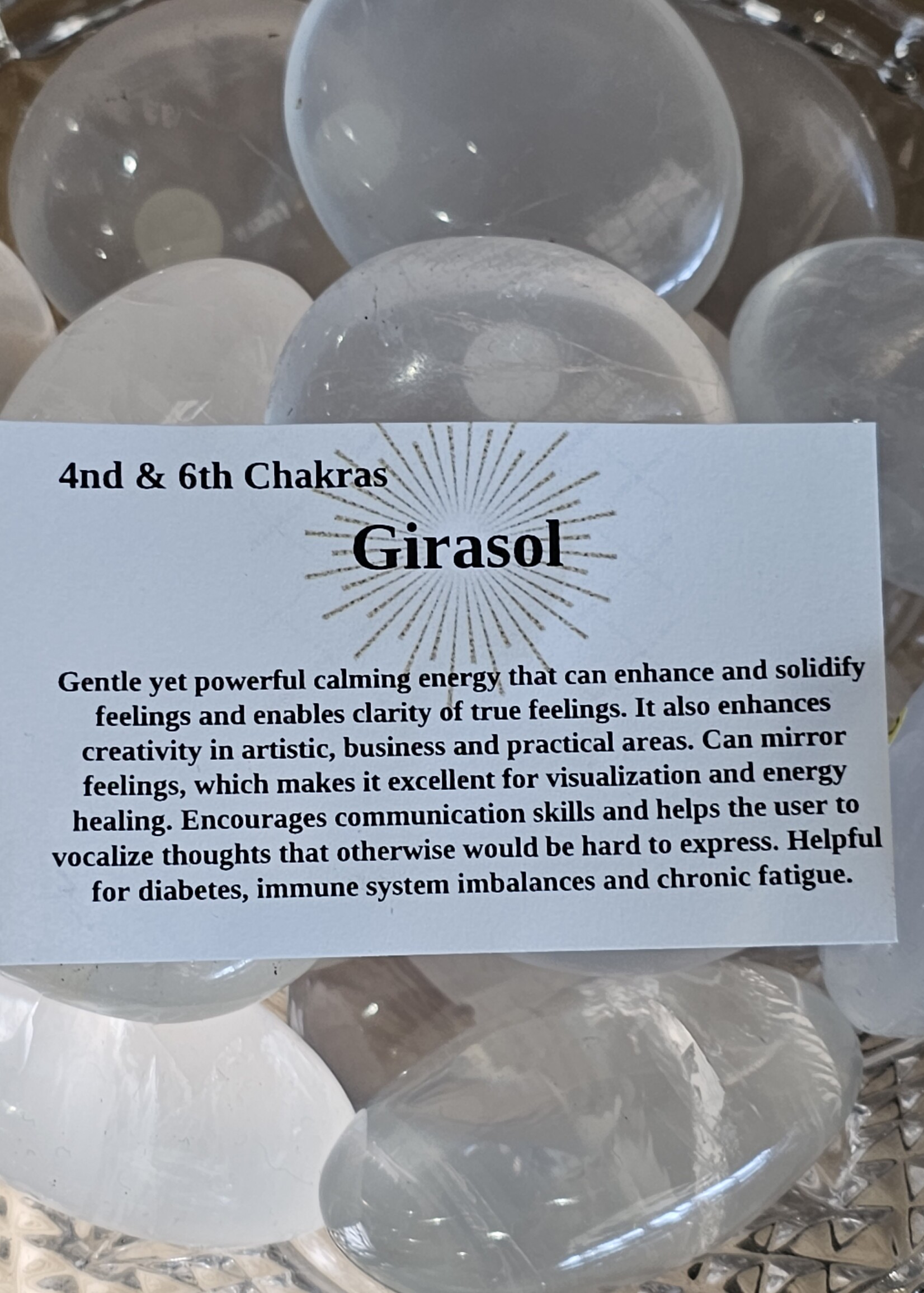 Girasol Quartz, Palm Stone 1.5"x 2"