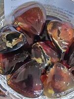 Amber Hearts 1.5" x 1.5"