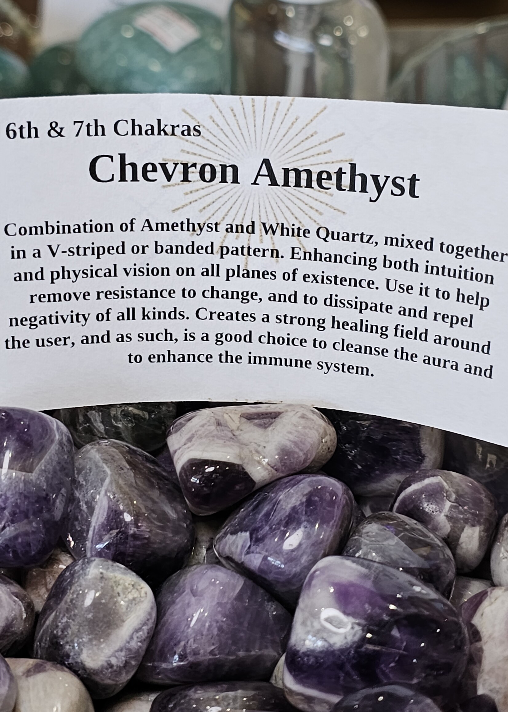 Chevron Amethyst Tumbled, Large