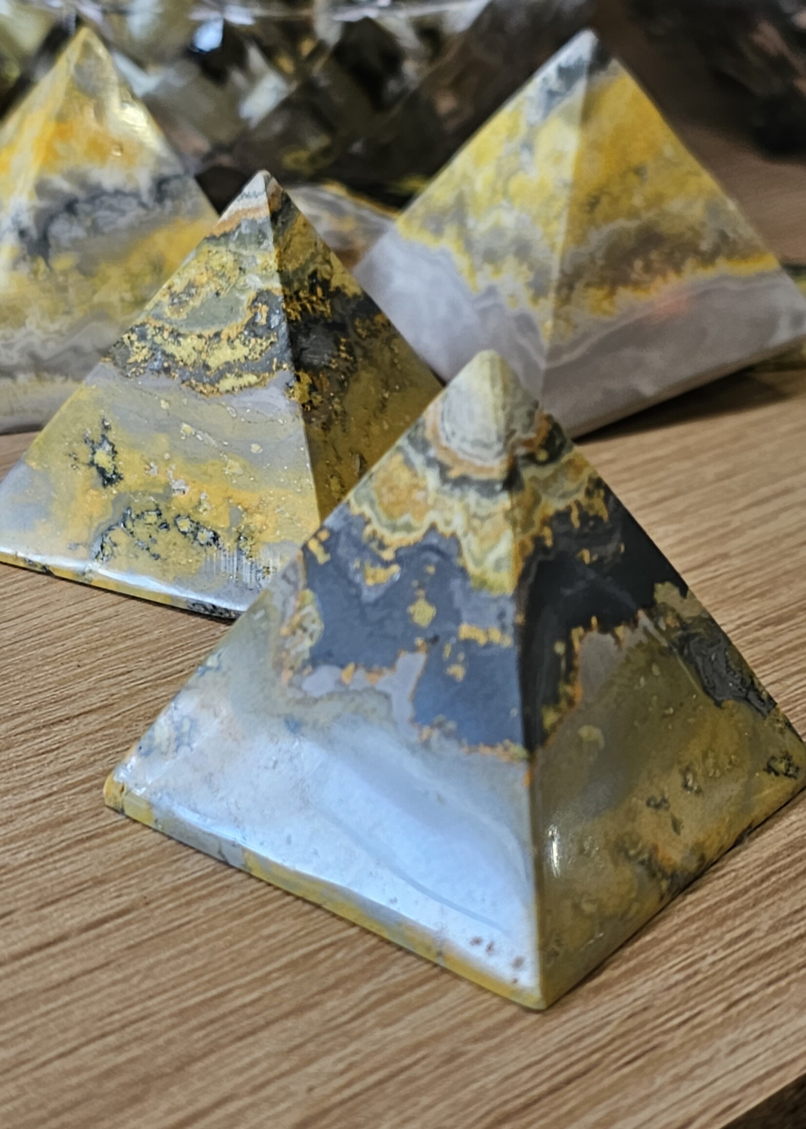 Bumble Bee Jasper Pyramid 2" x 2" x 2"