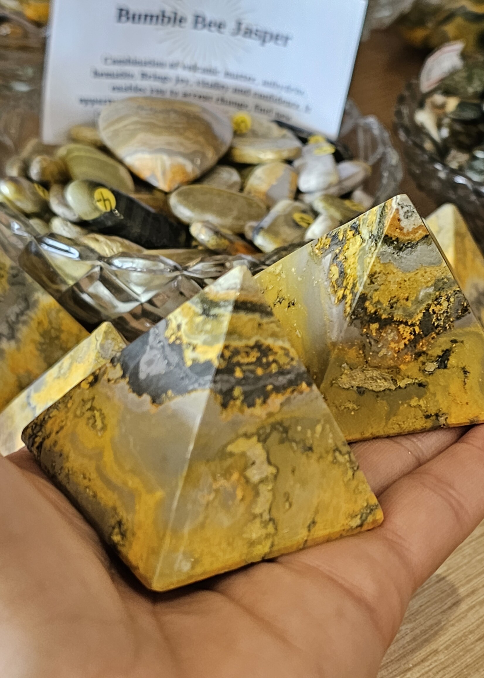 Bumble Bee Jasper Pyramid 2" x 2" x 2"