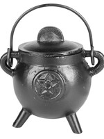 Cauldron Cast Iron with Pentagram 2.75" x 4.25"