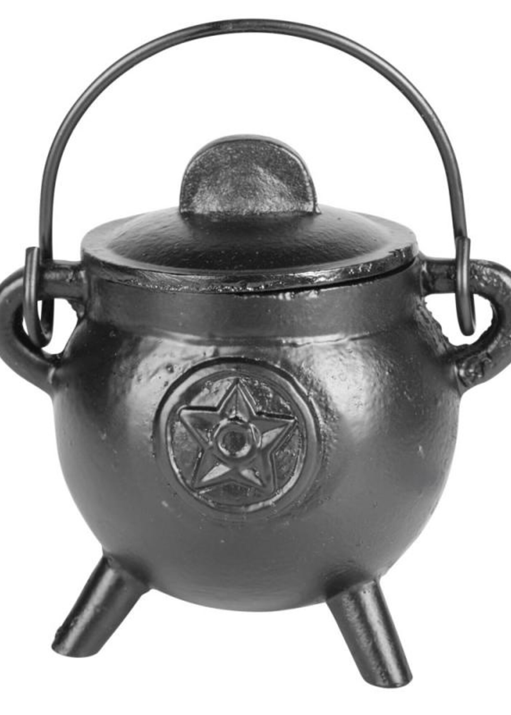 Cauldron Cast Iron with Pentagram 2.75" x 4.25"