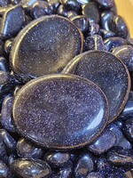 Blue Goldstone Worry Stone 1.5" x 2"