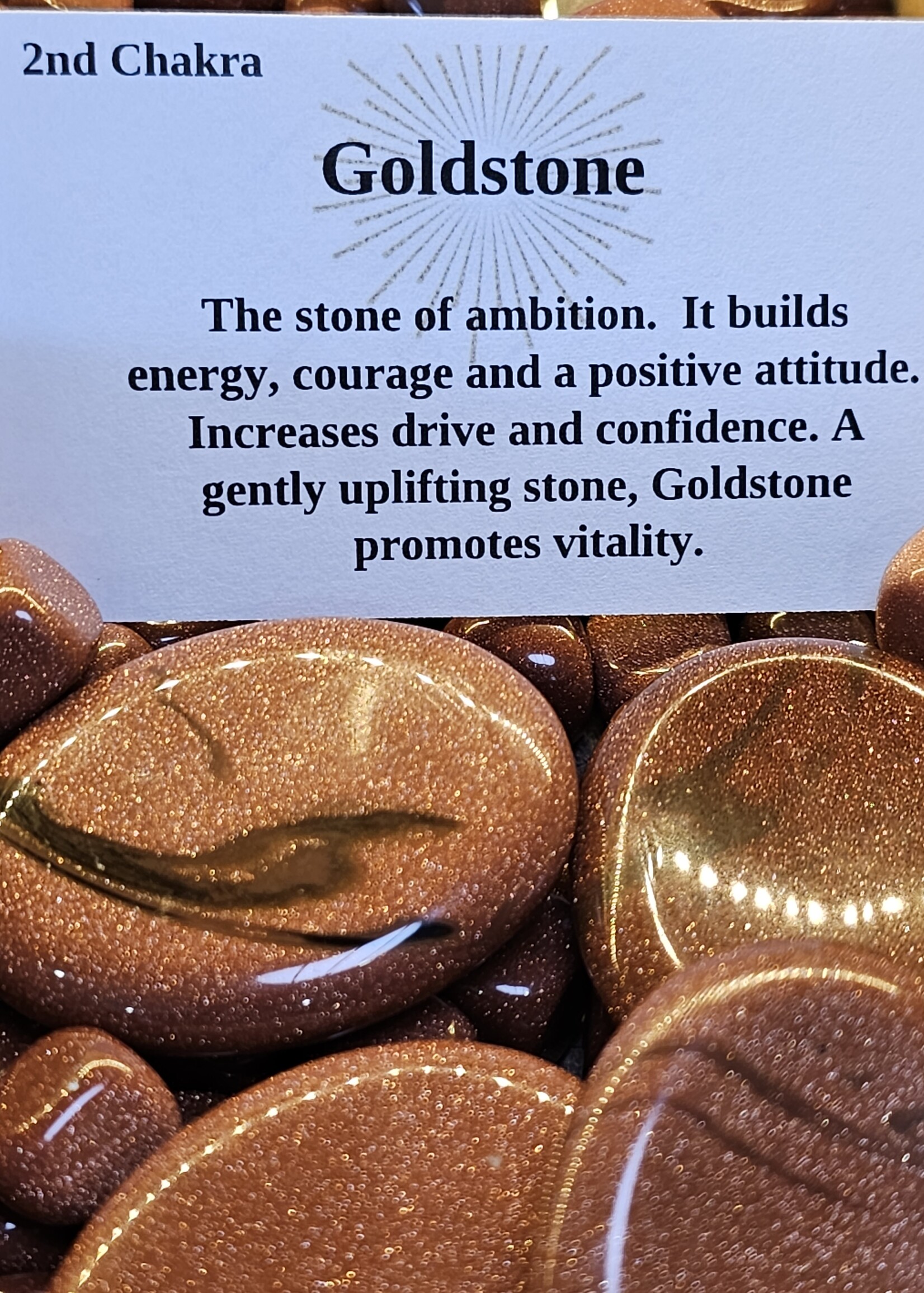 Goldstone Worry Stone 1.5" x 2"