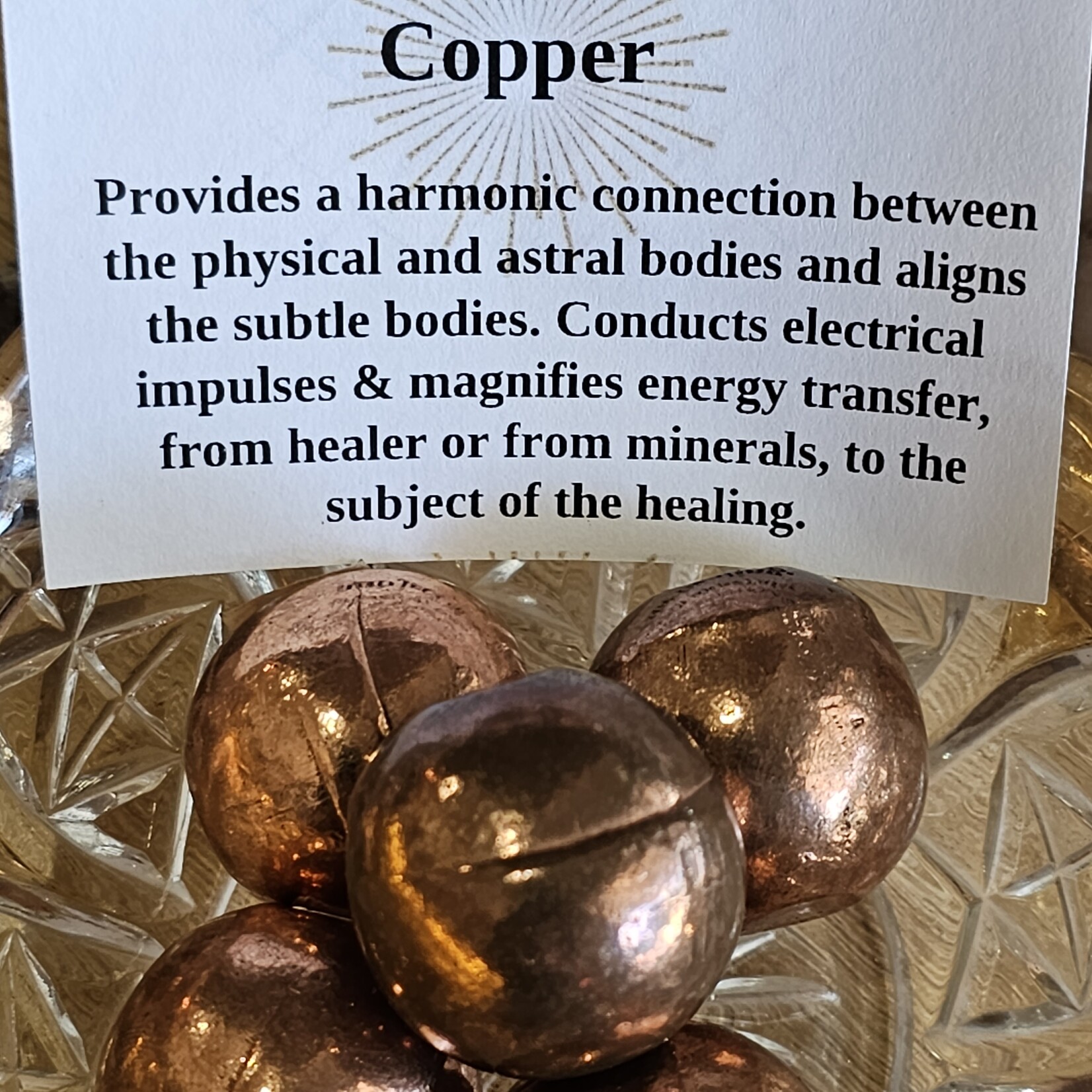 Copper Sphere 1" The Energy Within KC Crystal and Metaphysical Shop
