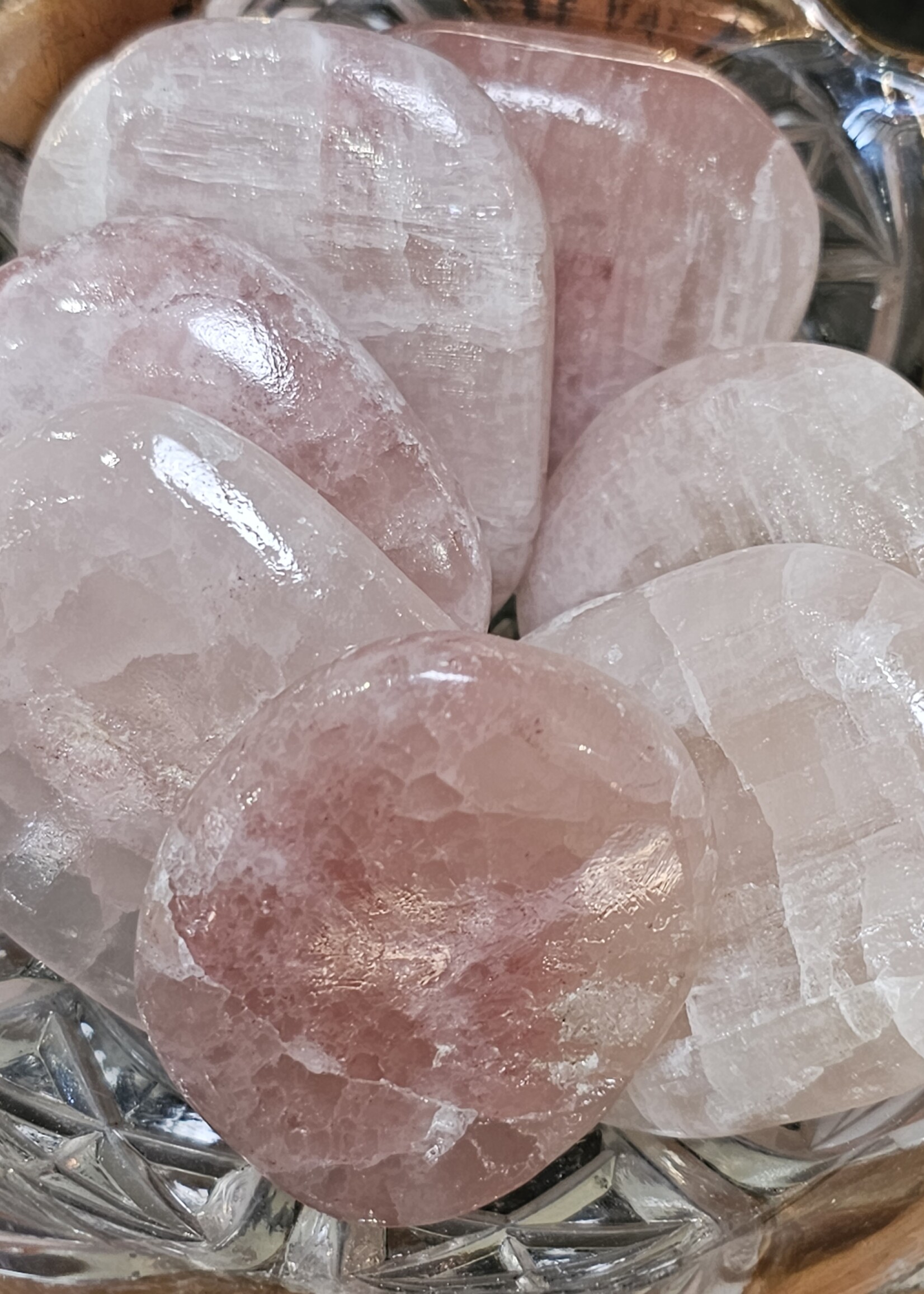 Pink Calcite Worry Stone