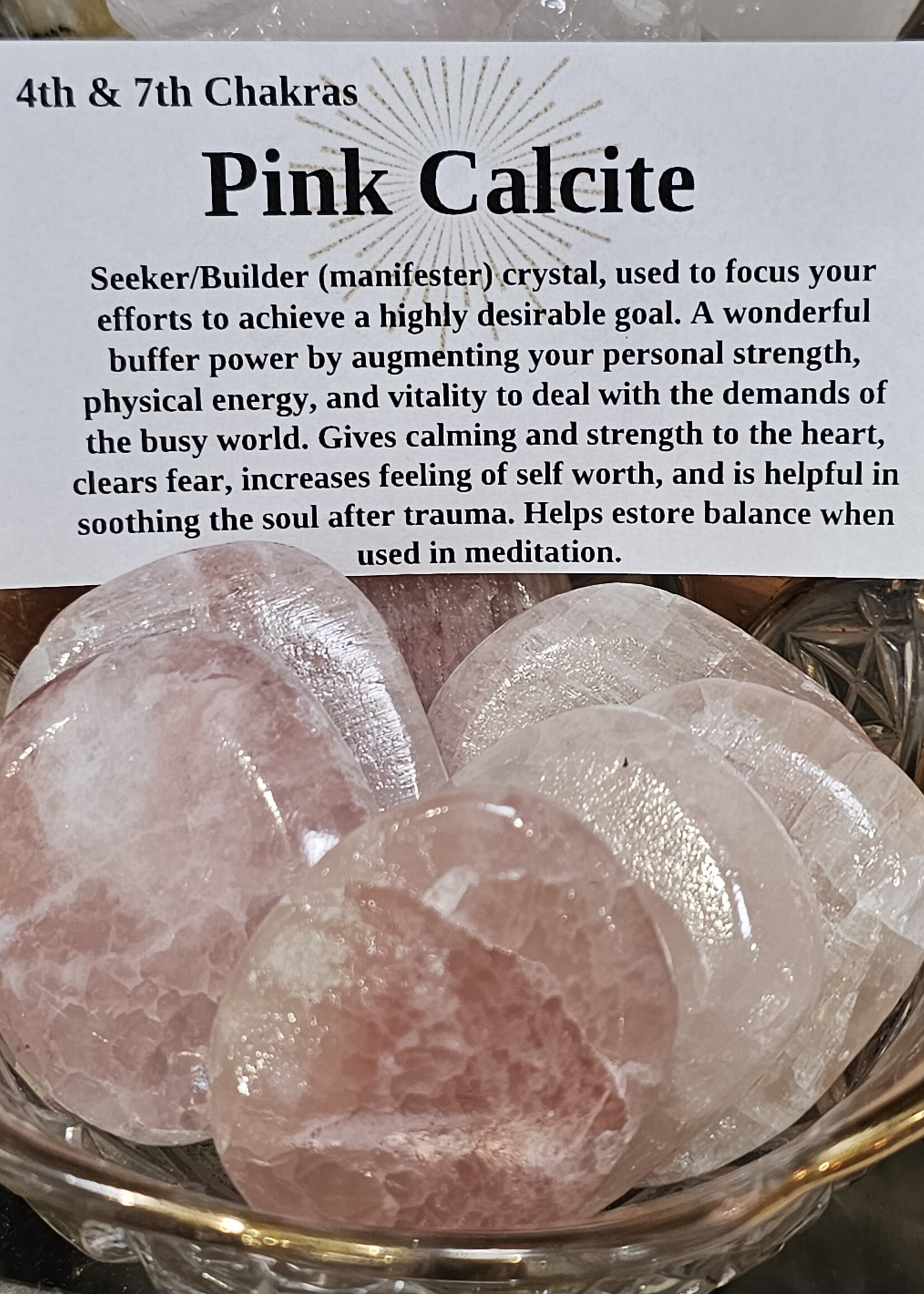 Pink Calcite Worry Stone