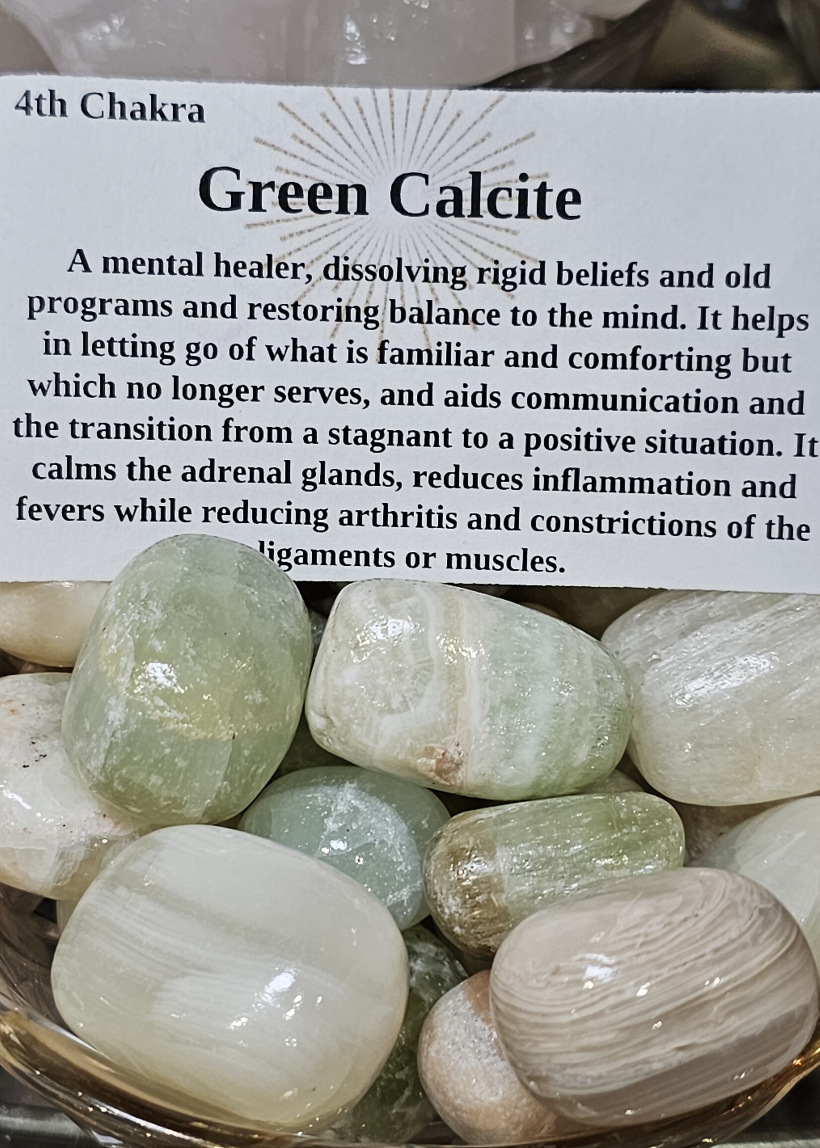 Green Calcite Tumbled, Large