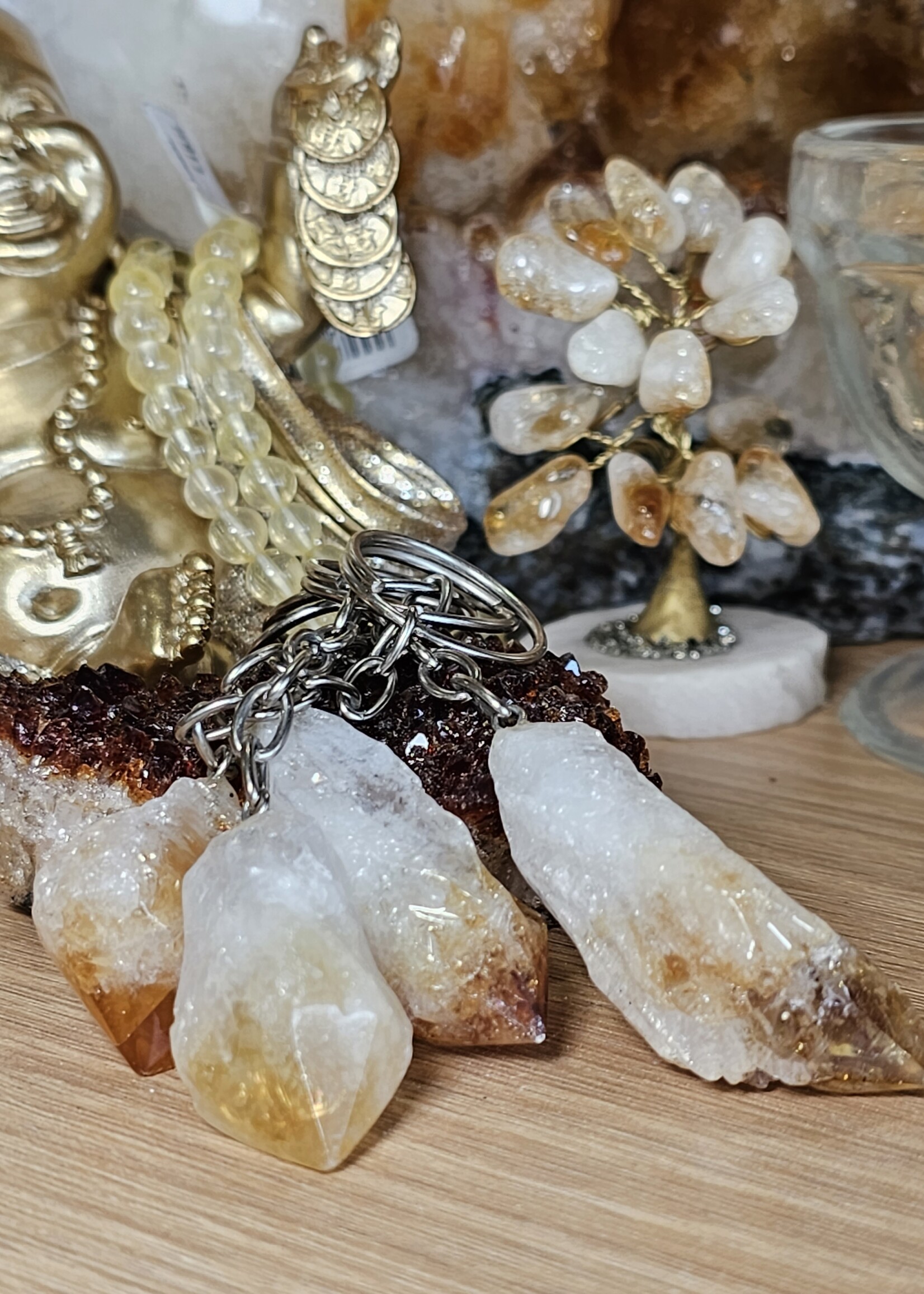 Citrine Point Keychain