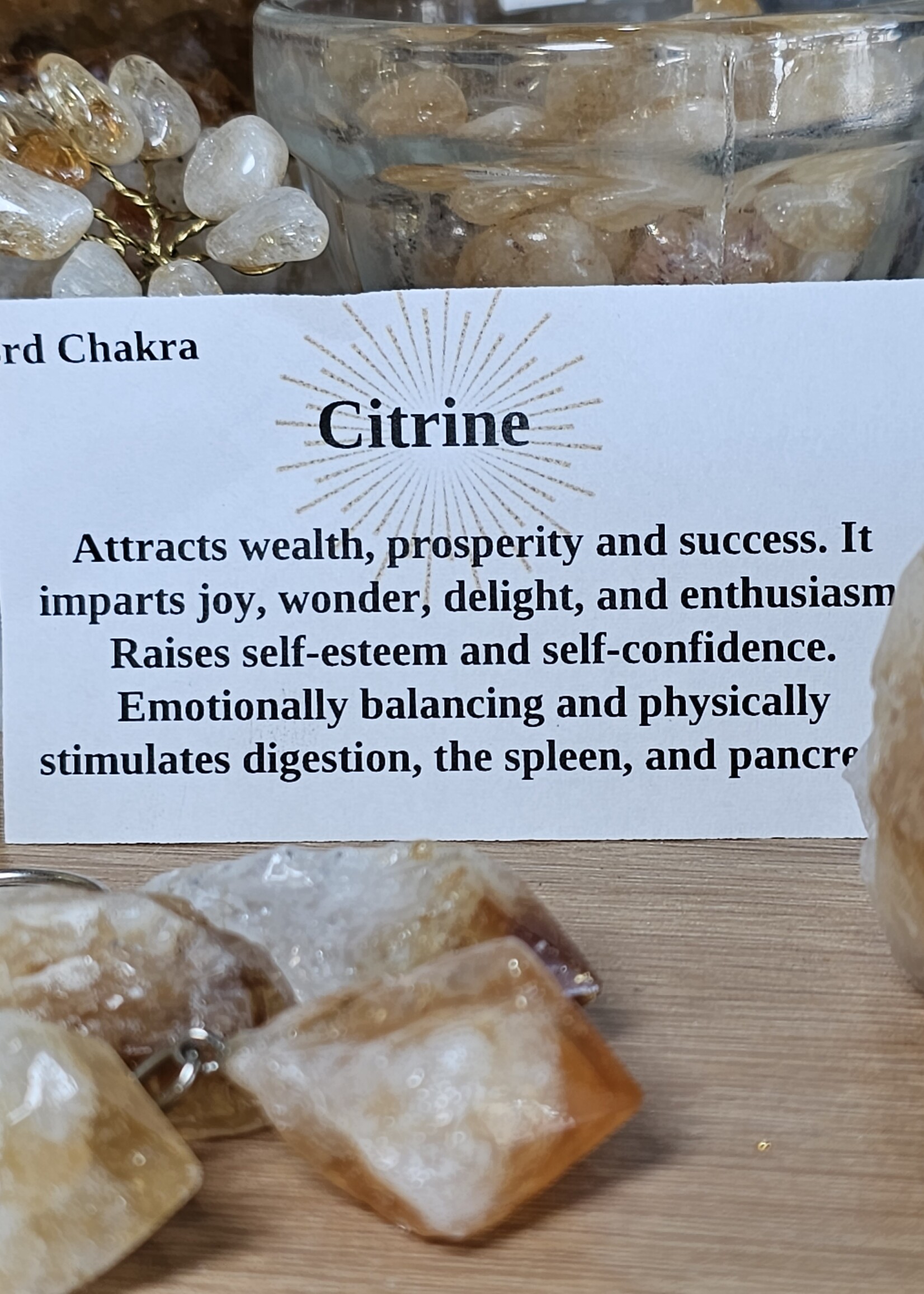Citrine Point Keychain
