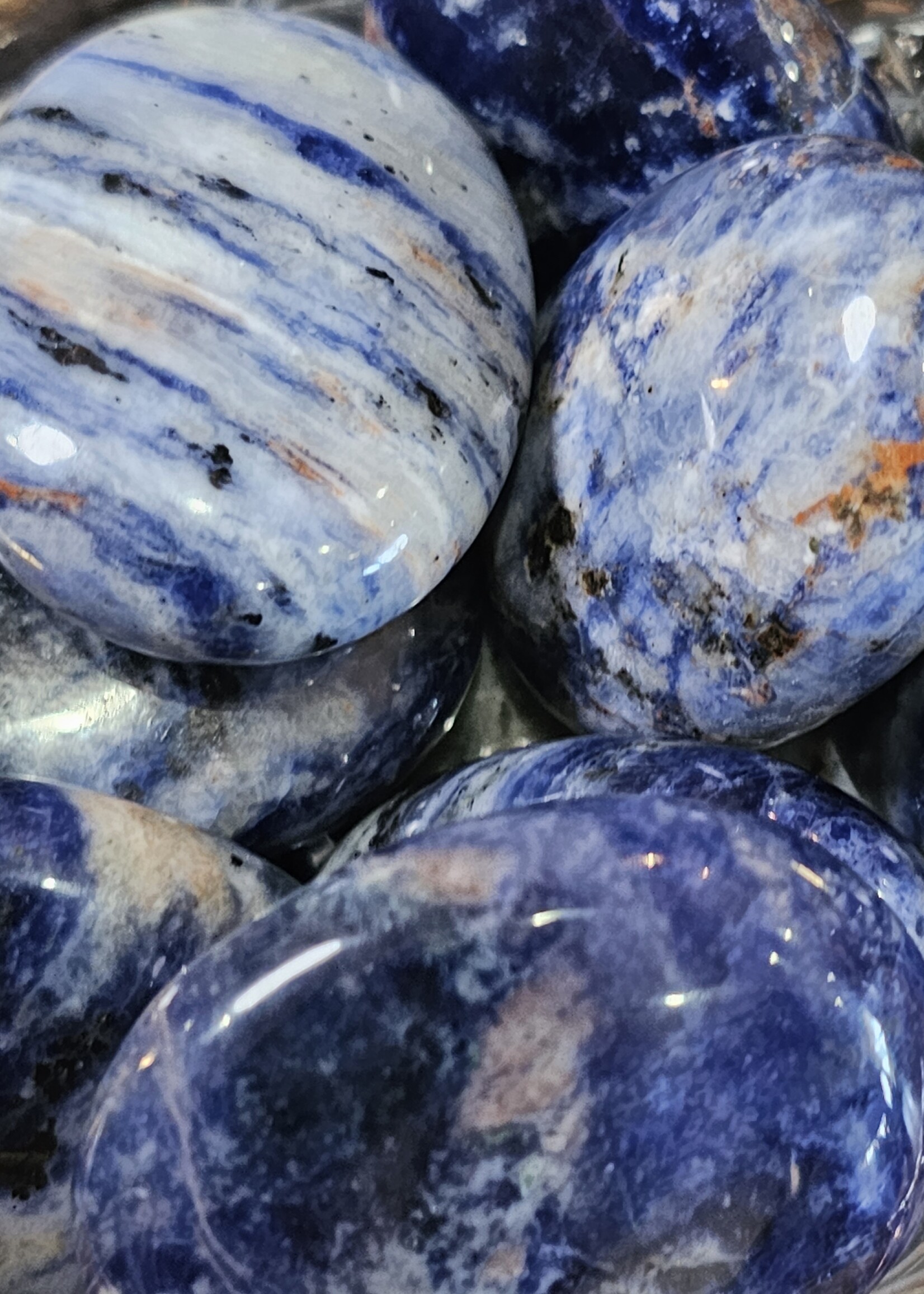 Sodalite Palm Stone 1.5" x 2"