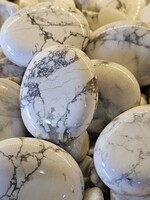 Howlite Palm Stone 1.5" x 2"