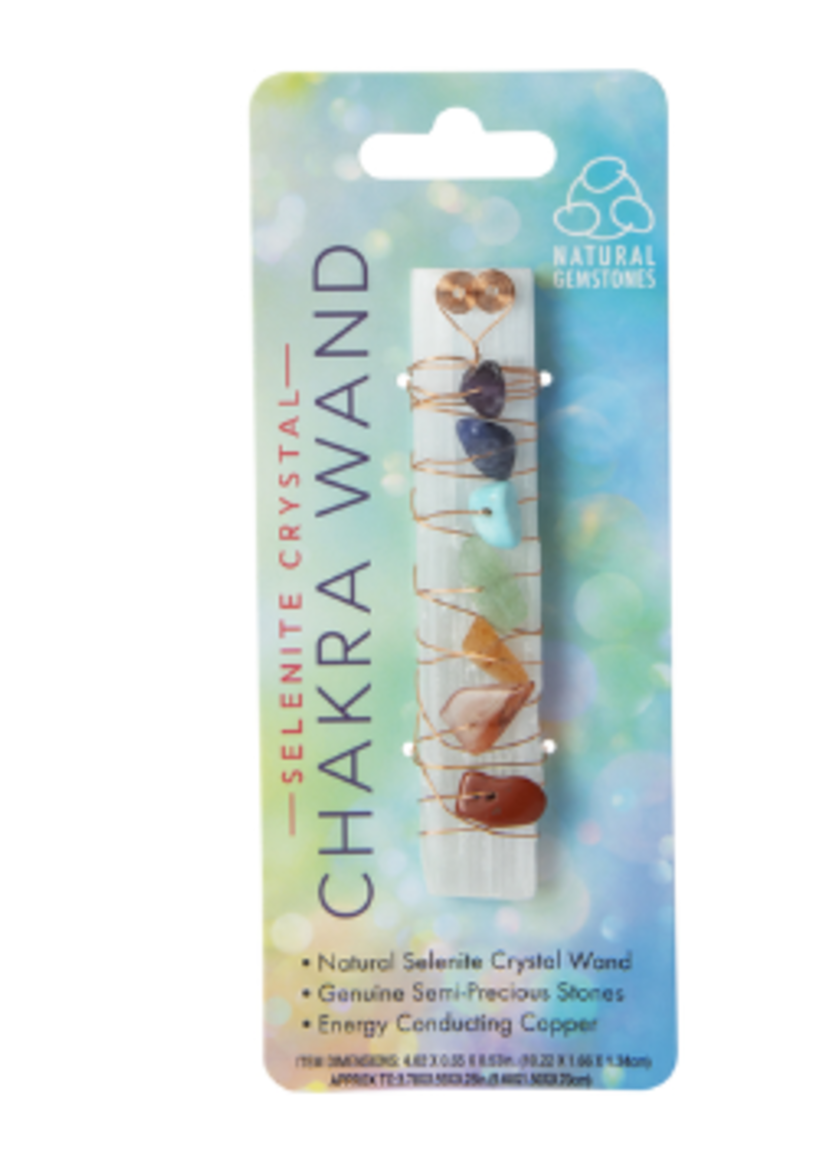 Chakra Wand - Selenite and Crystals